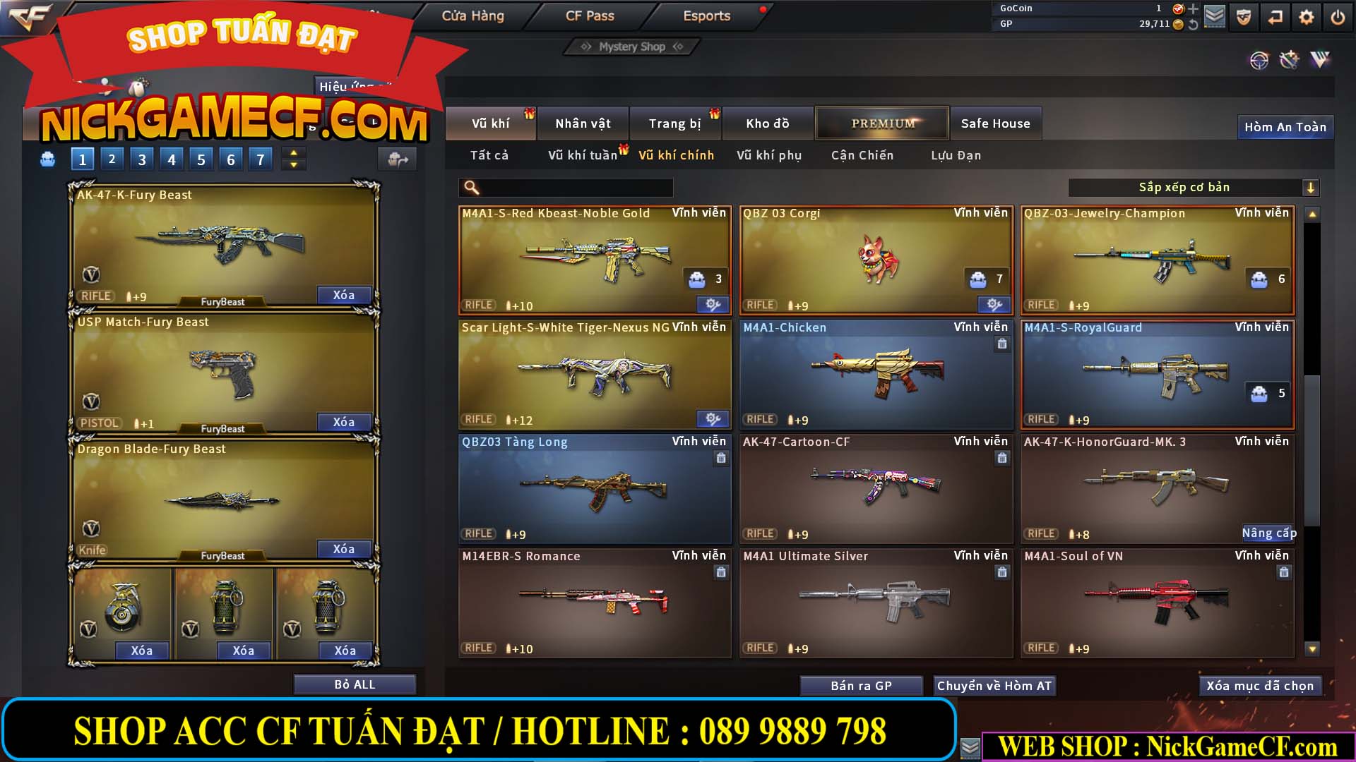 MÃ CF13161 - GIÁ : 3M5 - CHIẾN C4 SIÊU NÉT - TRÙM TÂN BINH - VIP5