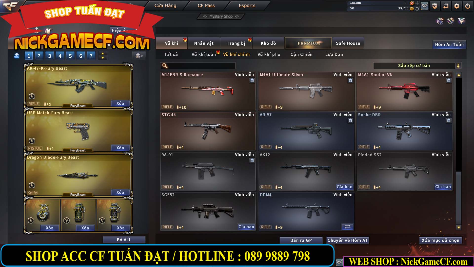 MÃ CF13161 - GIÁ : 3M5 - CHIẾN C4 SIÊU NÉT - TRÙM TÂN BINH - VIP5