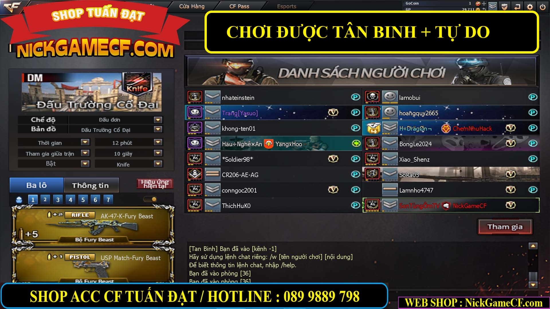 MÃ CF13161 - GIÁ : 3M5 - CHIẾN C4 SIÊU NÉT - TRÙM TÂN BINH - VIP5