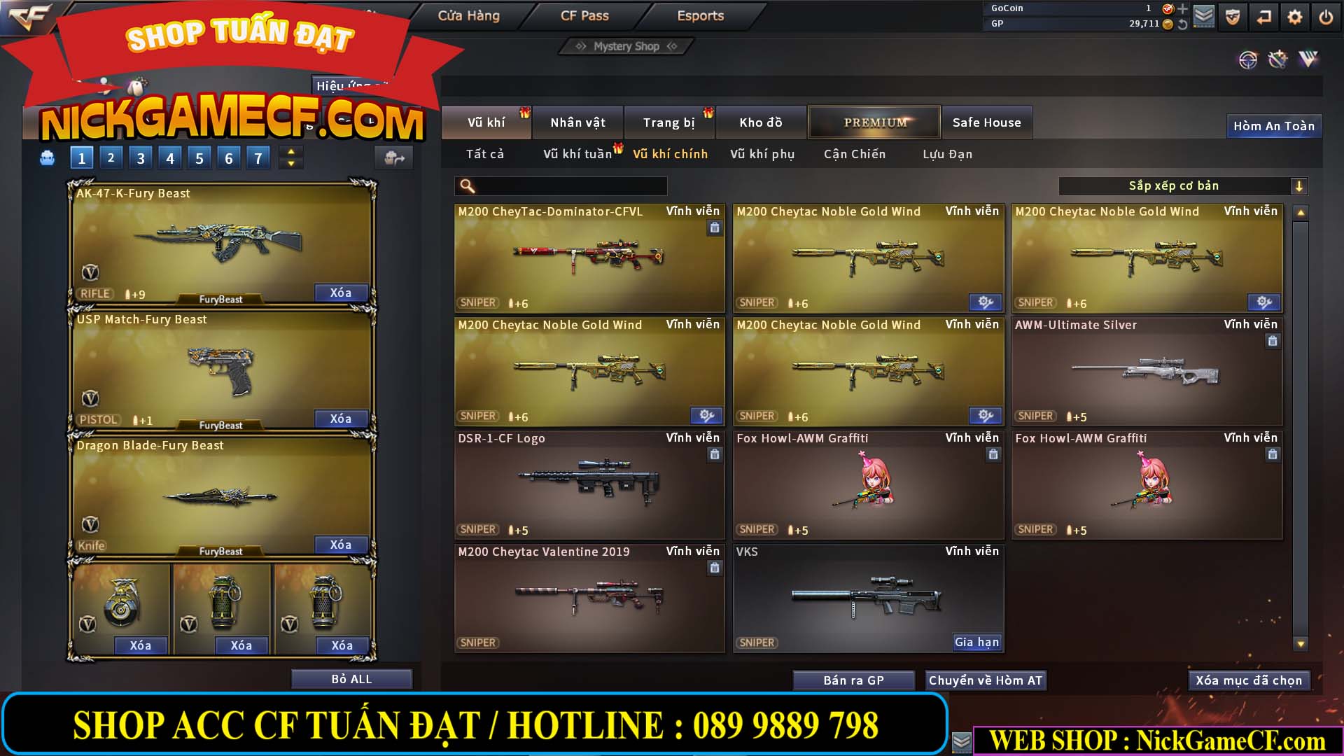 MÃ CF13161 - GIÁ : 3M5 - CHIẾN C4 SIÊU NÉT - TRÙM TÂN BINH - VIP5