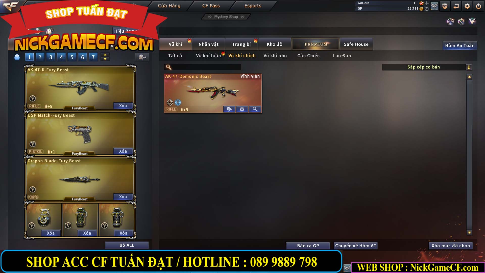 MÃ CF13161 - GIÁ : 3M5 - CHIẾN C4 SIÊU NÉT - TRÙM TÂN BINH - VIP5