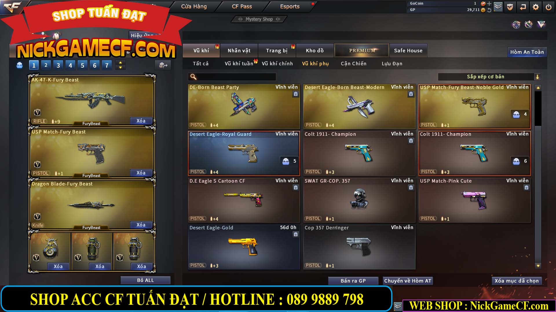 MÃ CF13161 - GIÁ : 3M5 - CHIẾN C4 SIÊU NÉT - TRÙM TÂN BINH - VIP5
