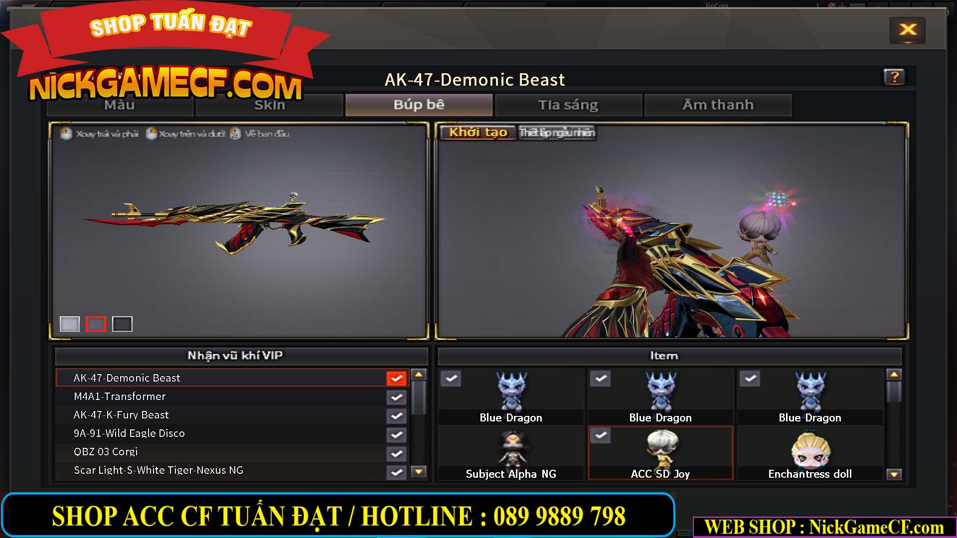 MÃ CF13161 - GIÁ : 3M5 - CHIẾN C4 SIÊU NÉT - TRÙM TÂN BINH - VIP5