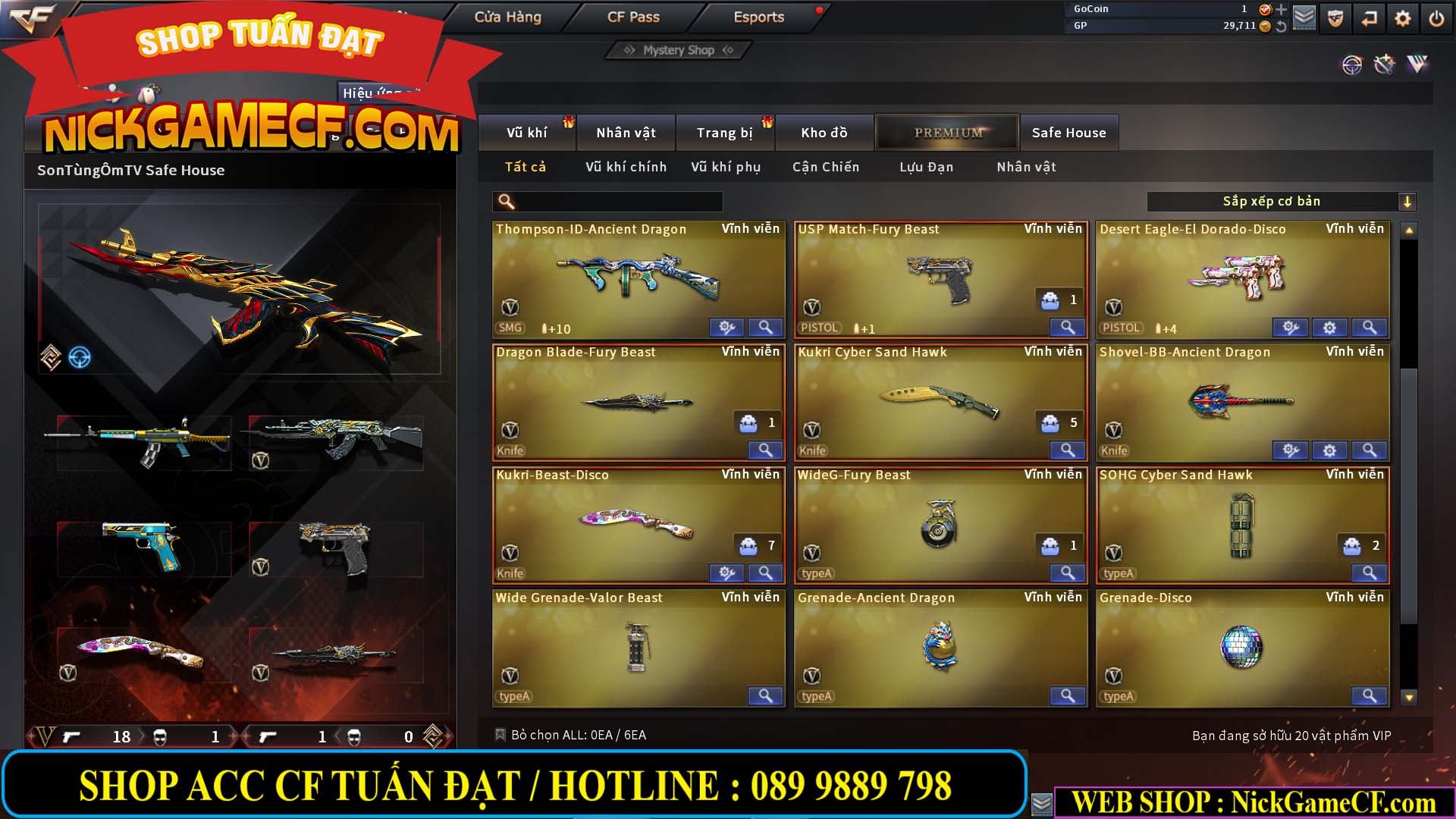 MÃ CF13161 - GIÁ : 3M5 - CHIẾN C4 SIÊU NÉT - TRÙM TÂN BINH - VIP5