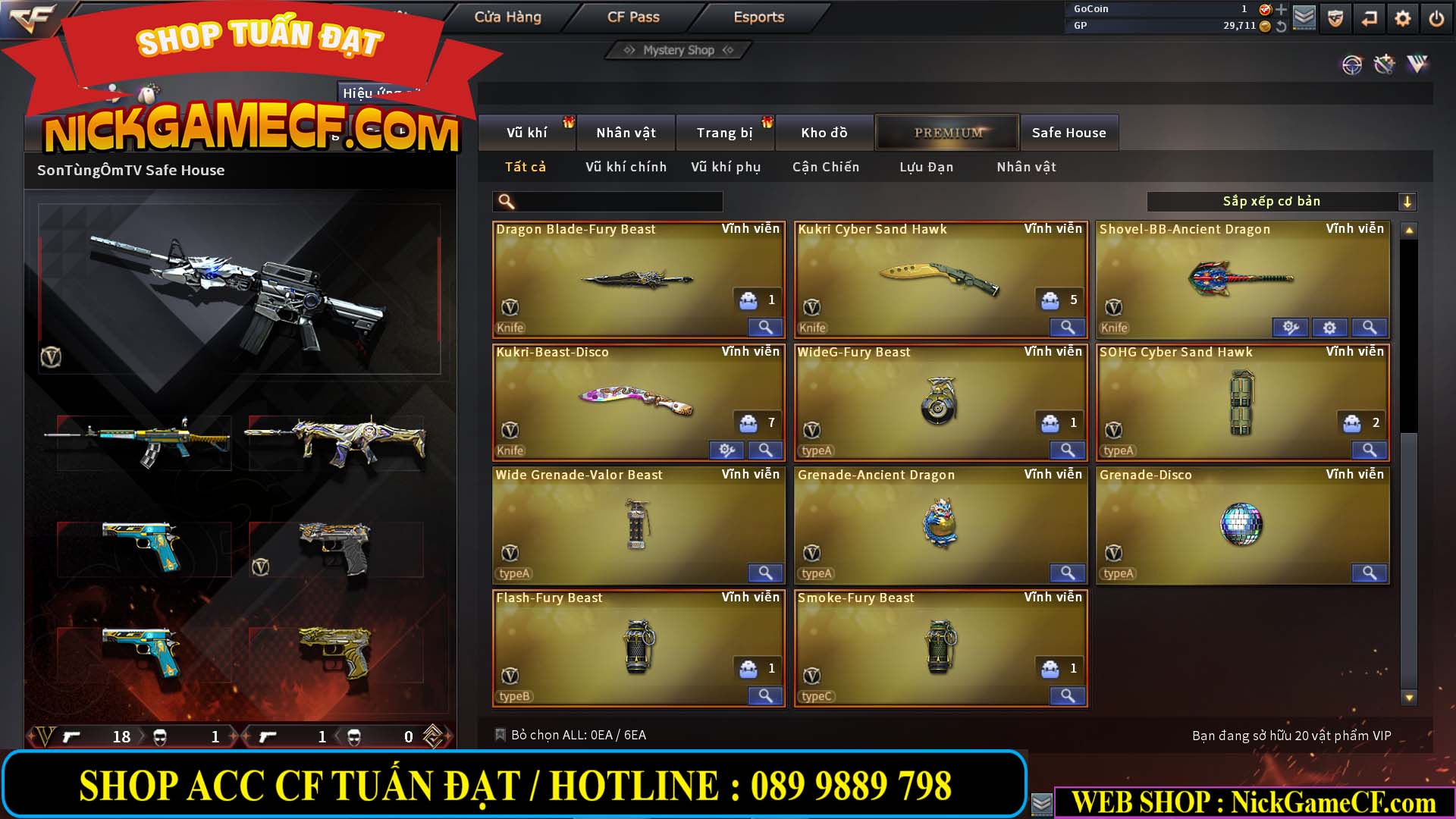 MÃ CF13161 - GIÁ : 3M5 - CHIẾN C4 SIÊU NÉT - TRÙM TÂN BINH - VIP5