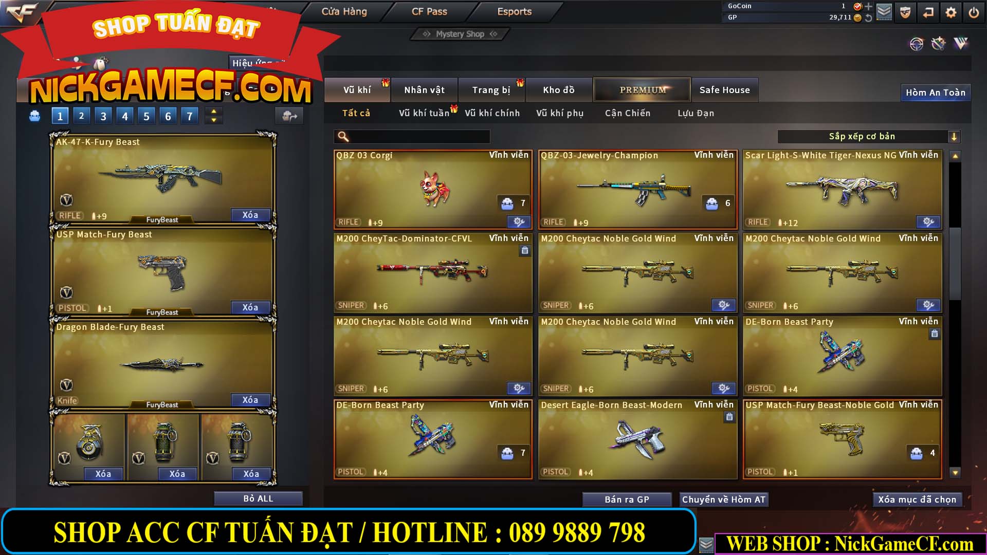 MÃ CF13161 - GIÁ : 3M5 - CHIẾN C4 SIÊU NÉT - TRÙM TÂN BINH - VIP5