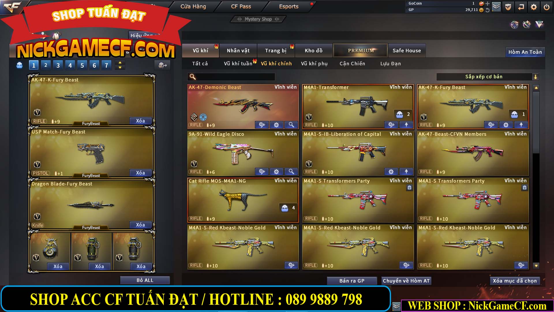 MÃ CF13161 - GIÁ : 3M5 - CHIẾN C4 SIÊU NÉT - TRÙM TÂN BINH - VIP5