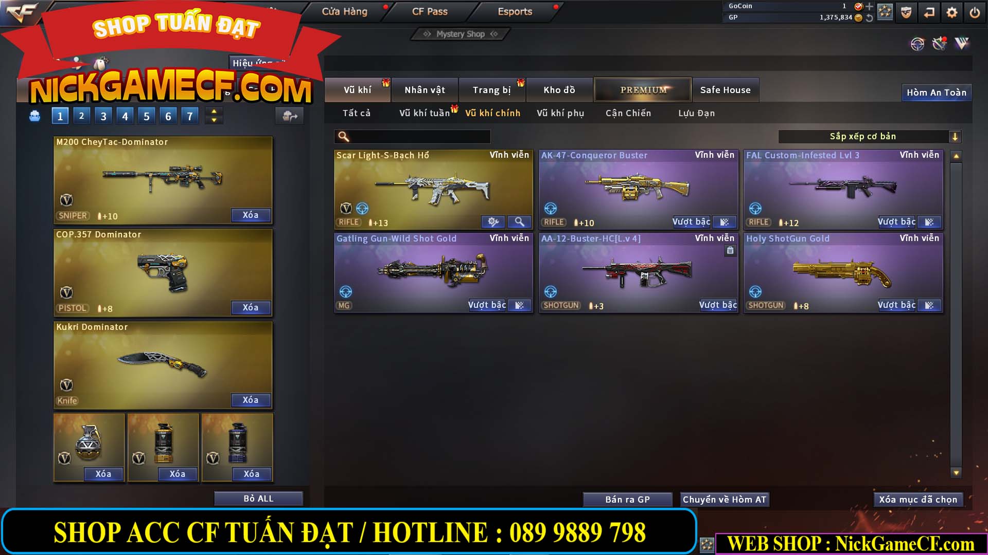 MÃ CF13248 - GIÁ : 3999K - CHIẾN  C4 SIÊU NÉT - 33 VIP - VIP6
