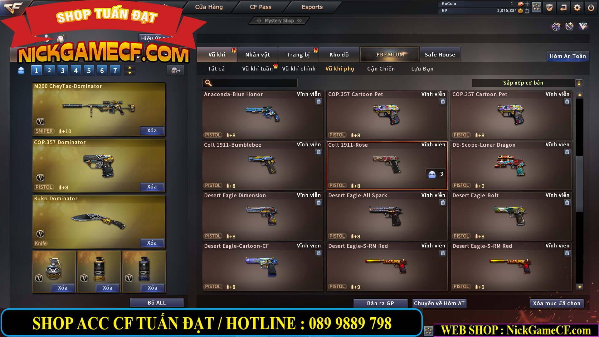 MÃ CF13248 - GIÁ : 3999K - CHIẾN  C4 SIÊU NÉT - 33 VIP - VIP6