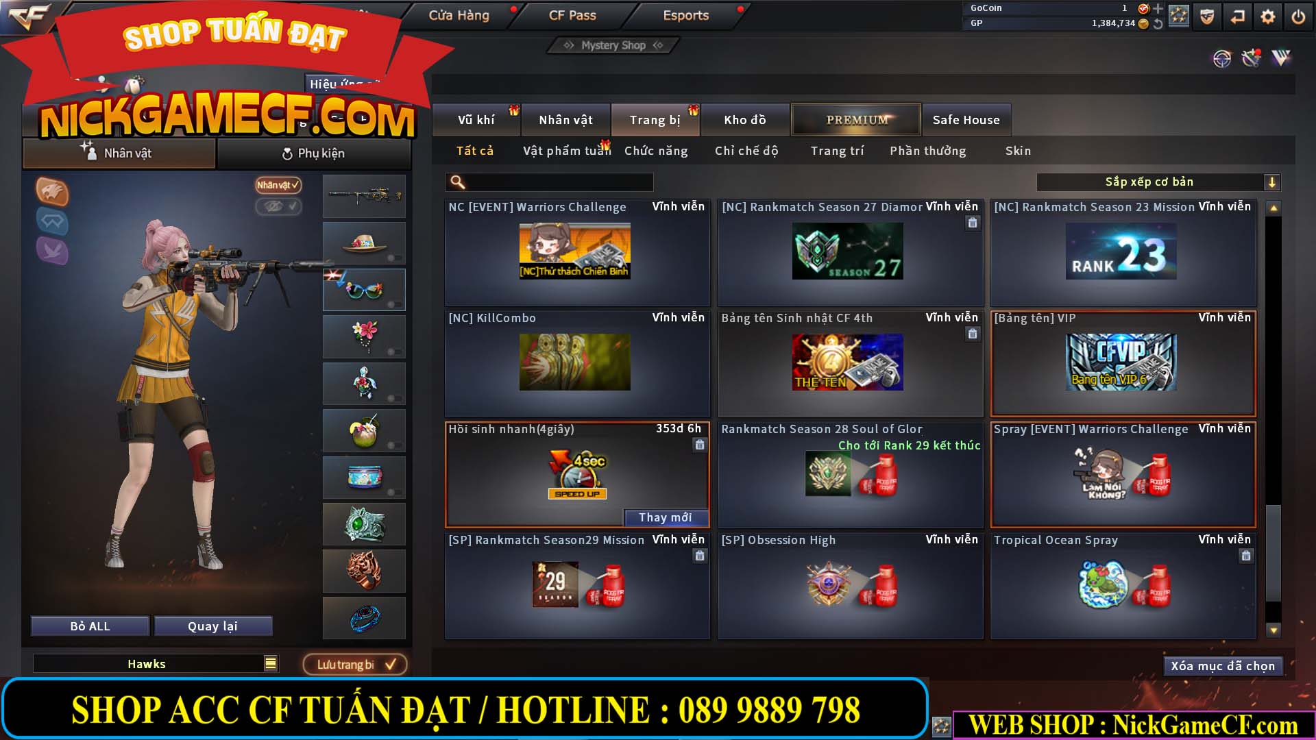 MÃ CF13248 - GIÁ : 3999K - CHIẾN  C4 SIÊU NÉT - 33 VIP - VIP6