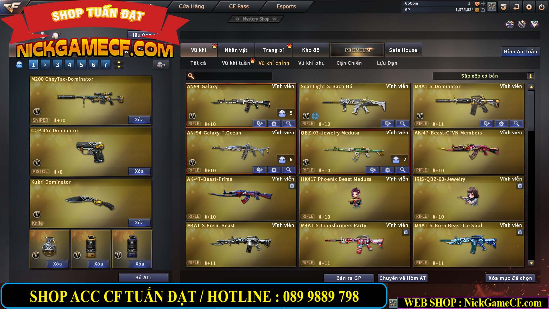 MÃ CF13248 - GIÁ : 3999K - CHIẾN  C4 SIÊU NÉT - 33 VIP - VIP6
