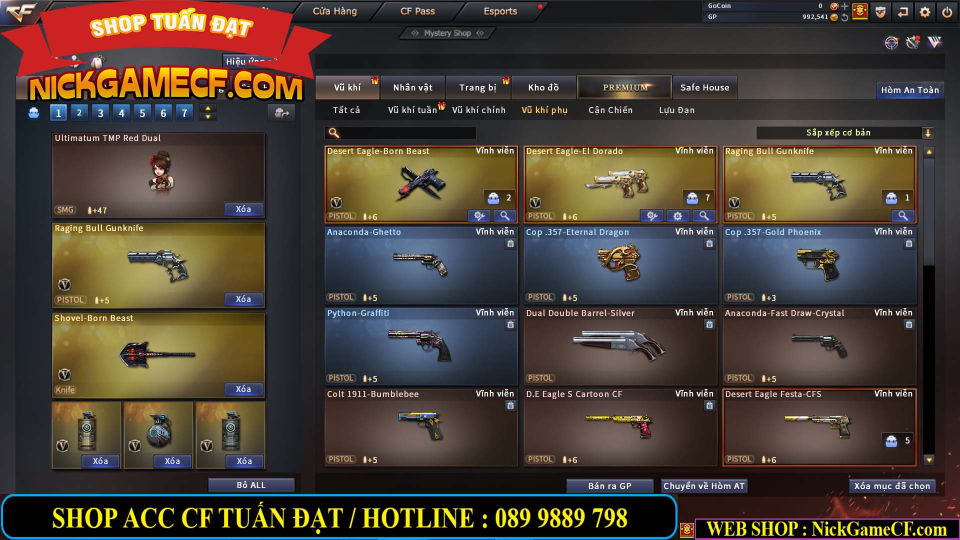 MÃ CF13300 - GIÁ : 4750K - CHIẾN ZOM ĐẸP - C4 XINH - 29 VIP - VIP5