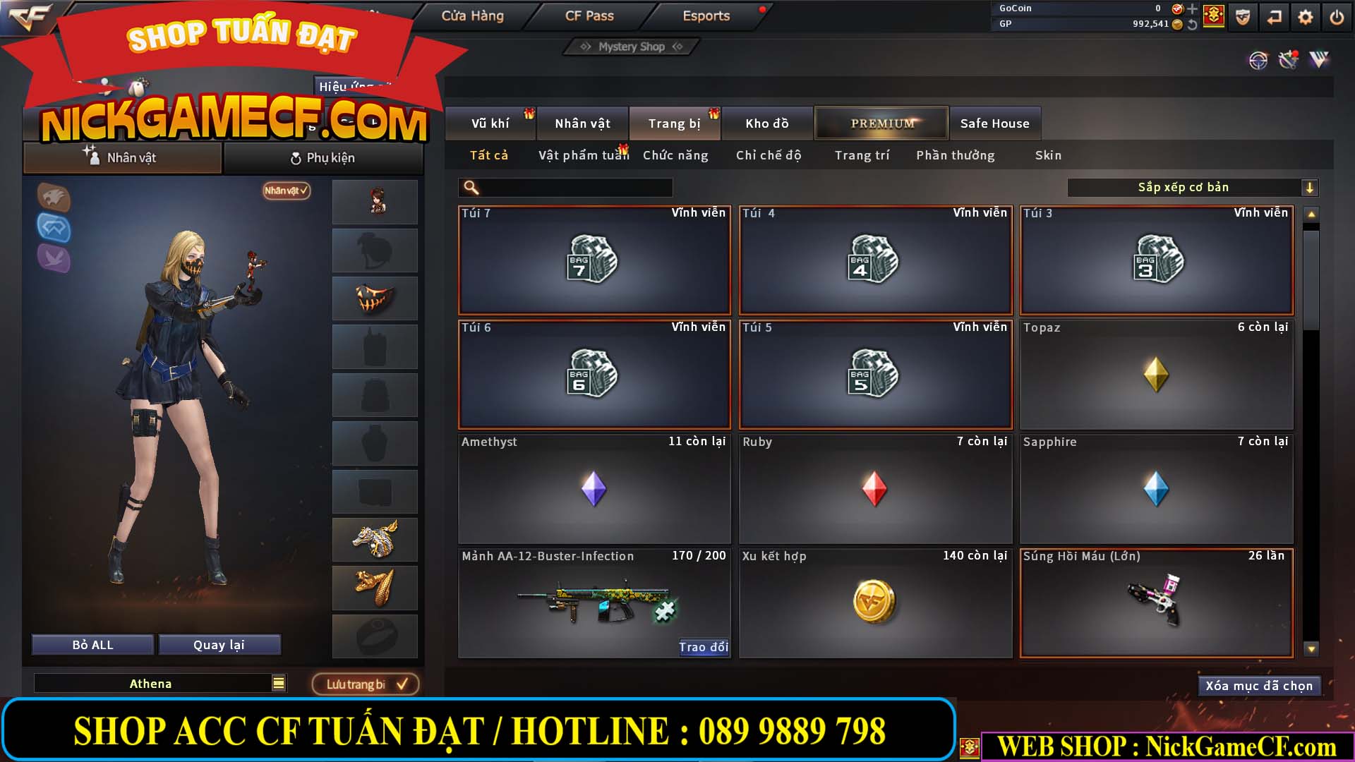MÃ CF13300 - GIÁ : 4750K - CHIẾN ZOM ĐẸP - C4 XINH - 29 VIP - VIP5