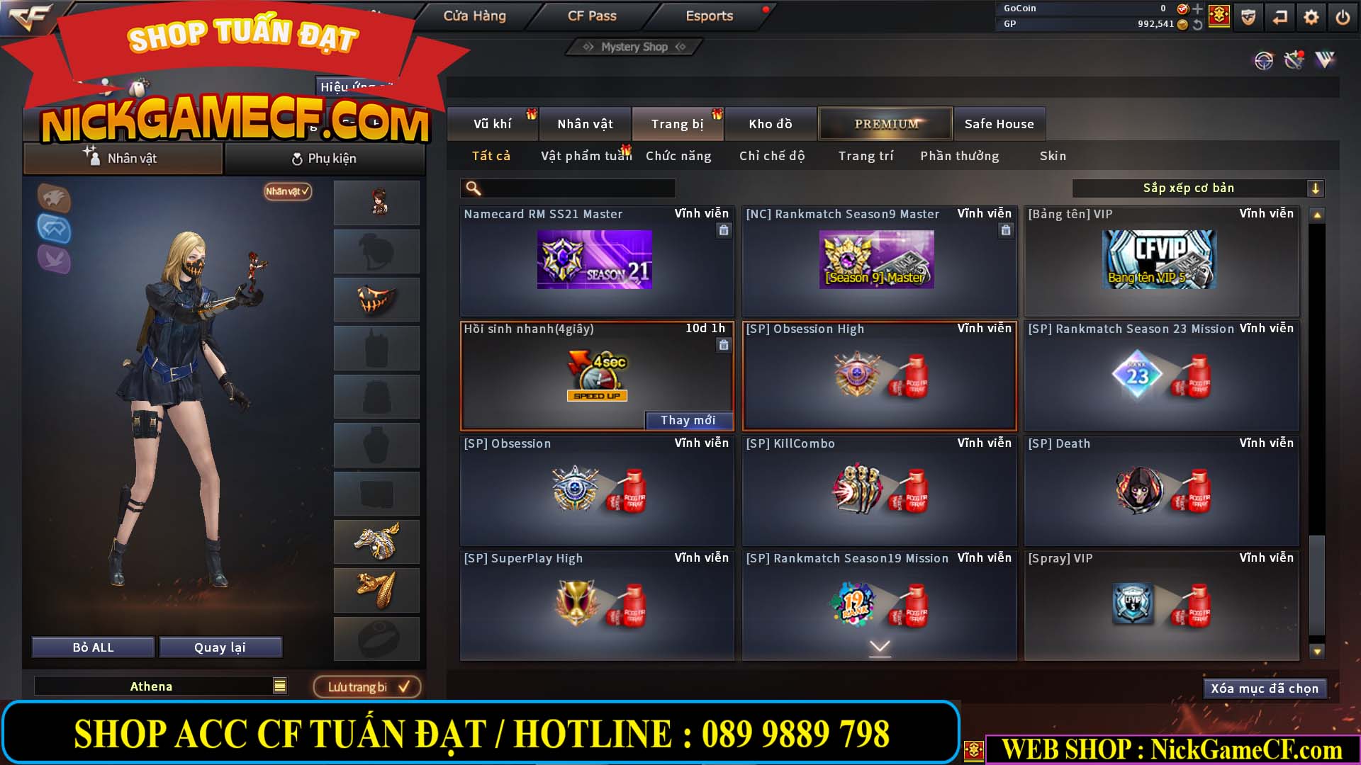 MÃ CF13300 - GIÁ : 4750K - CHIẾN ZOM ĐẸP - C4 XINH - 29 VIP - VIP5