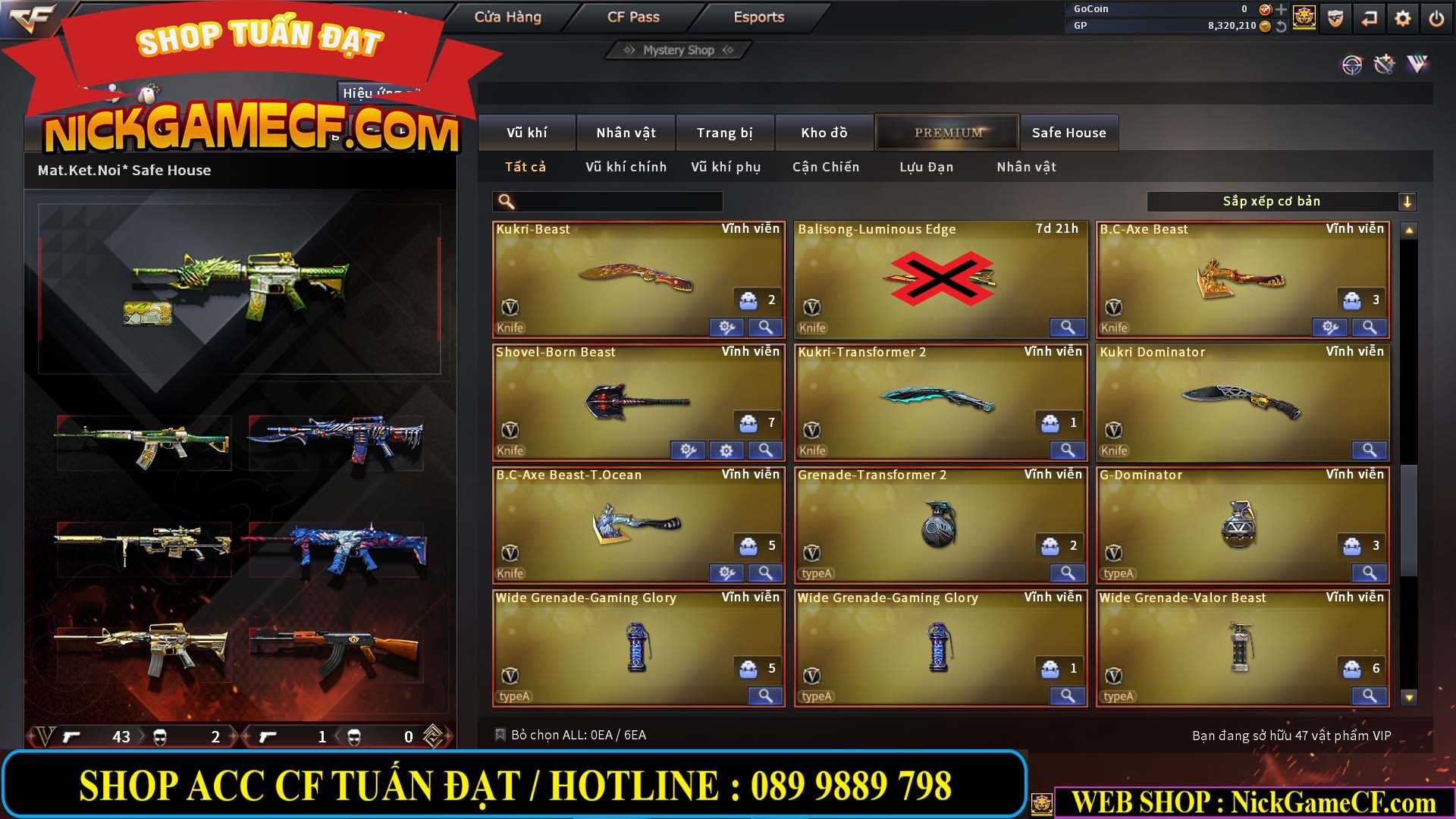 MÃ CF13310 - GIÁ : 6M2 - CHIẾN C4 - SNIP NÉT CĂNG - 48 VIP - VIP6