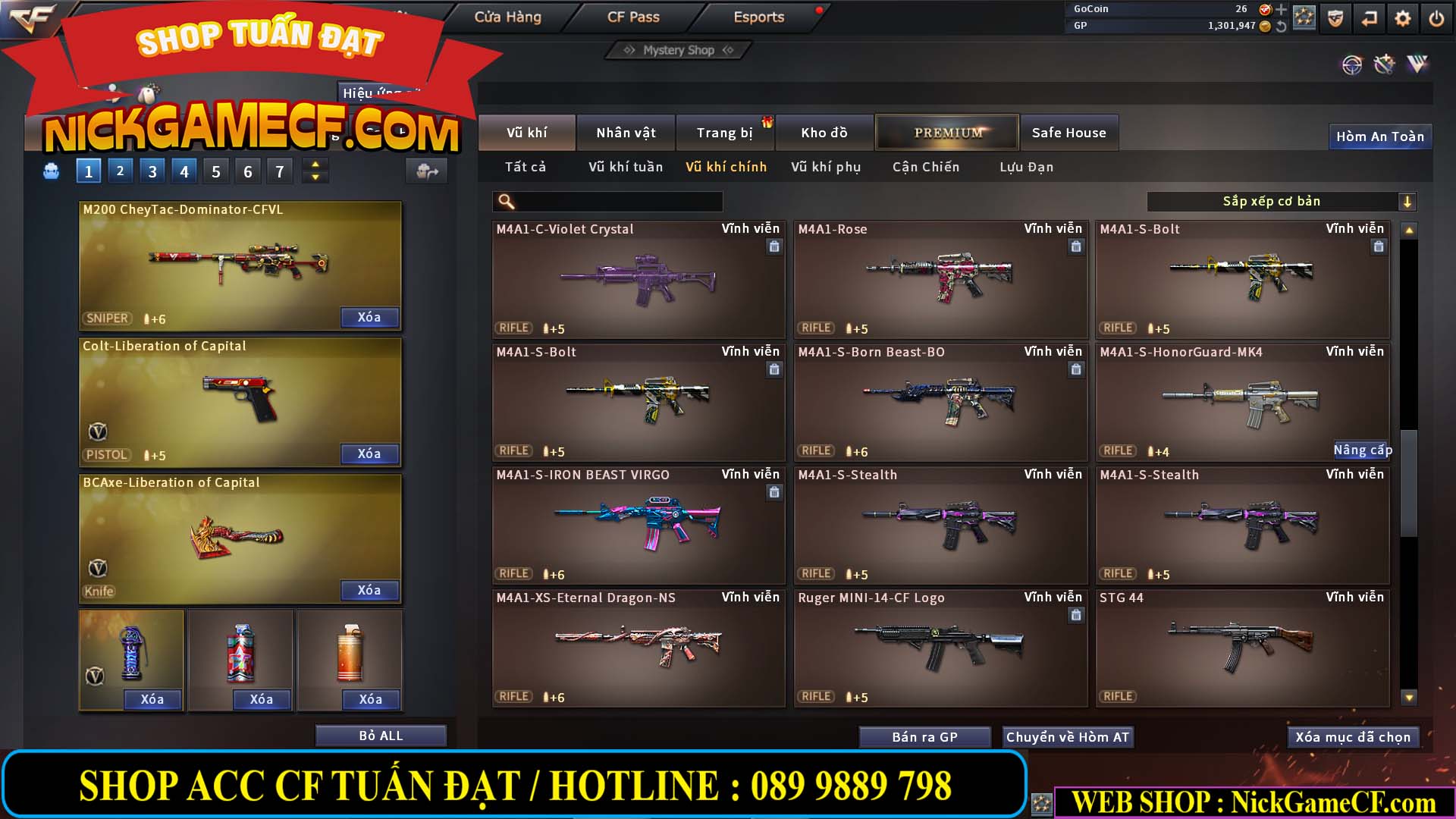MÃ CF13327 - GIÁ : 1999K - CHIẾN C4 XINH - 16 VIP - GẦN VIP5