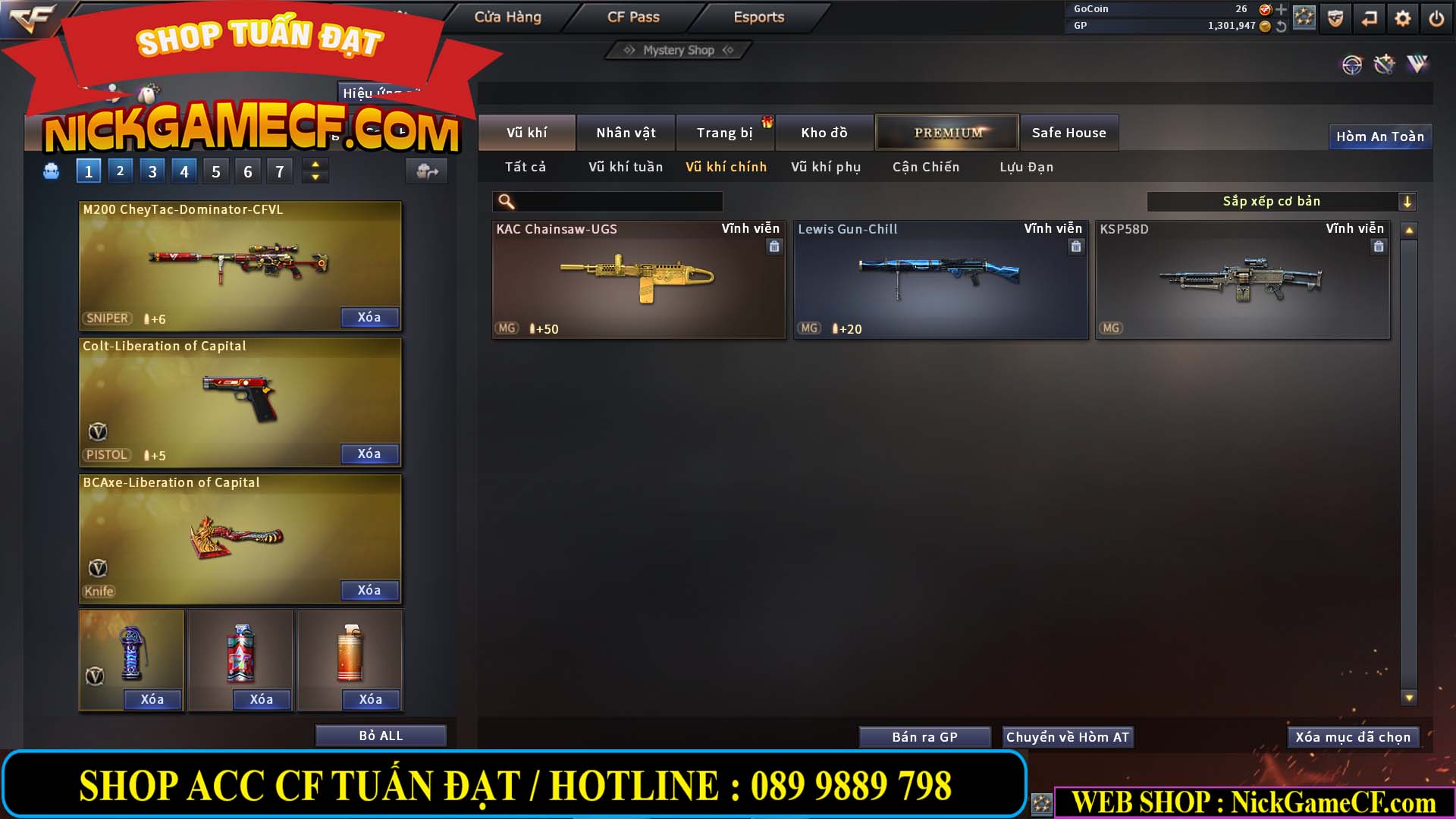 MÃ CF13327 - GIÁ : 1999K - CHIẾN C4 XINH - 16 VIP - GẦN VIP5