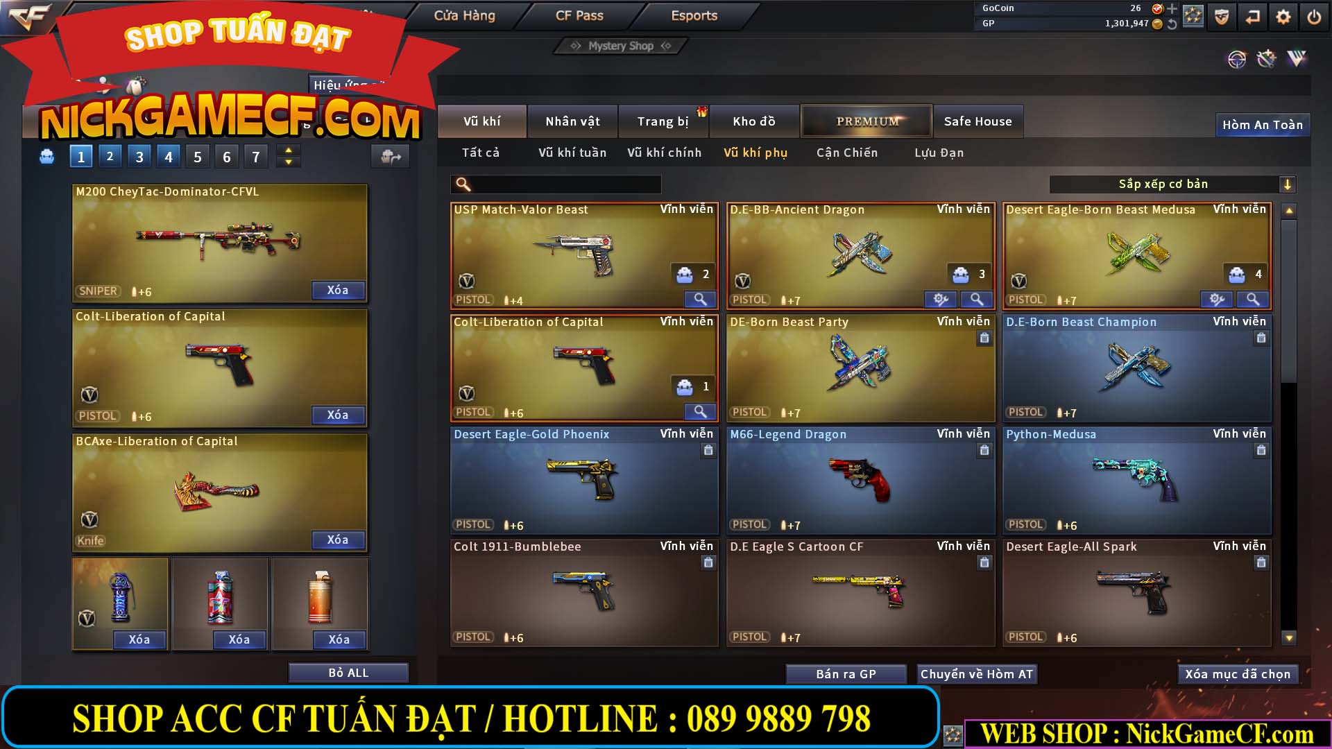 MÃ CF13327 - GIÁ : 1999K - CHIẾN C4 XINH - 16 VIP - GẦN VIP5