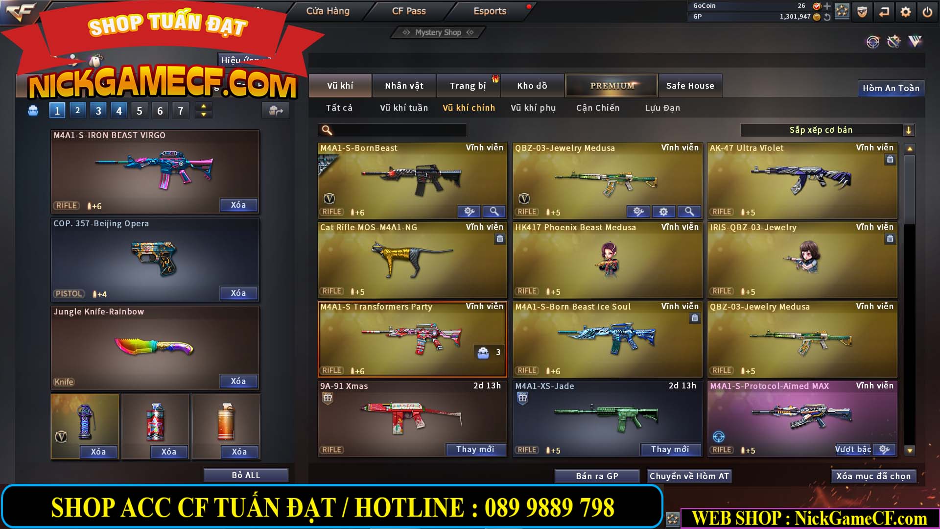 MÃ CF13327 - GIÁ : 1999K - CHIẾN C4 XINH - 16 VIP - GẦN VIP5