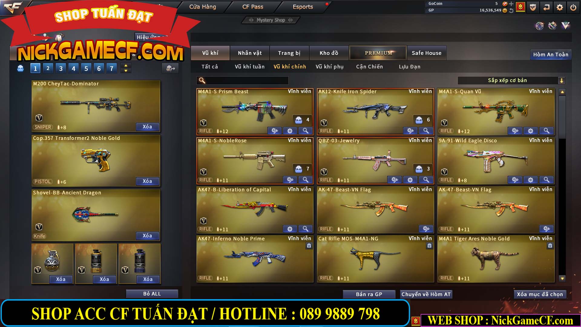MÃ CF13352 - GIÁ : 3650K - CHIẾN C4 XINH XINH - 32 VIP - VIP5