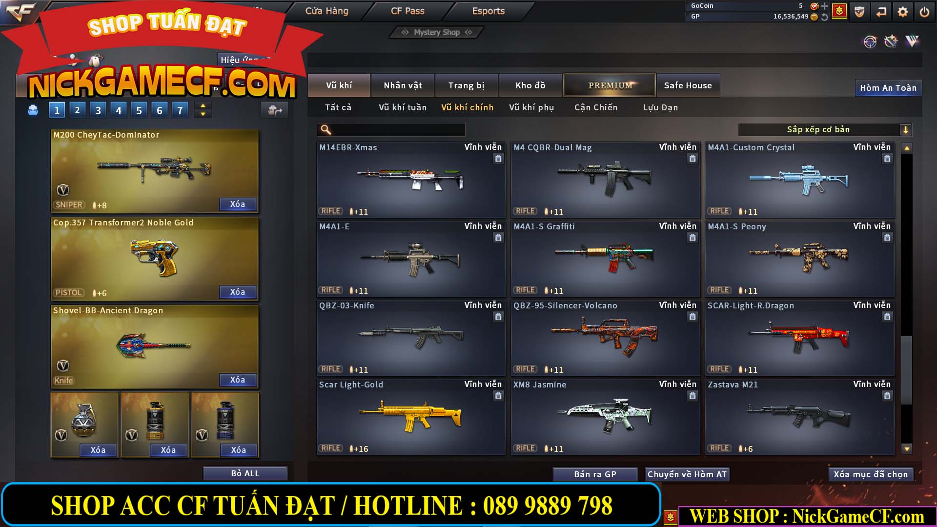 MÃ CF13352 - GIÁ : 3650K - CHIẾN C4 XINH XINH - 32 VIP - VIP5