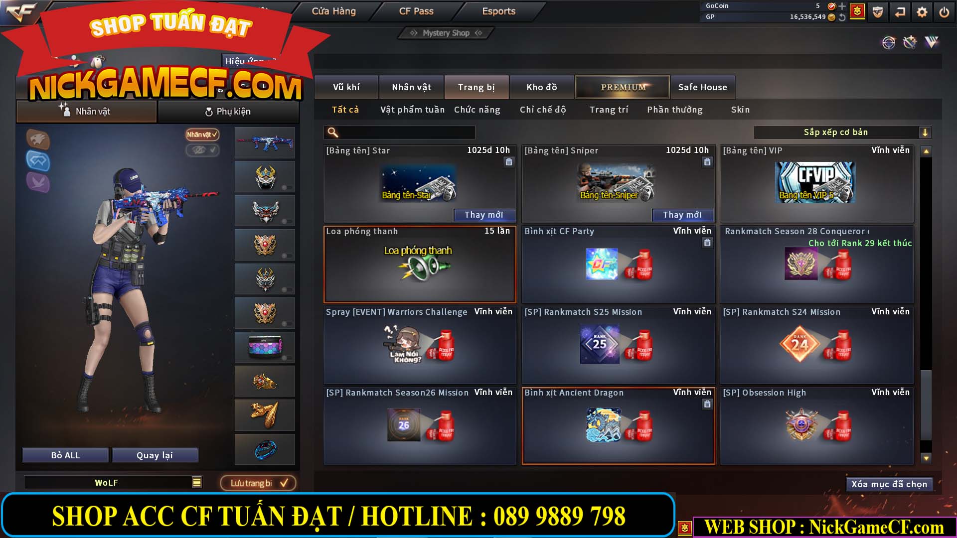 MÃ CF13352 - GIÁ : 3650K - CHIẾN C4 XINH XINH - 32 VIP - VIP5