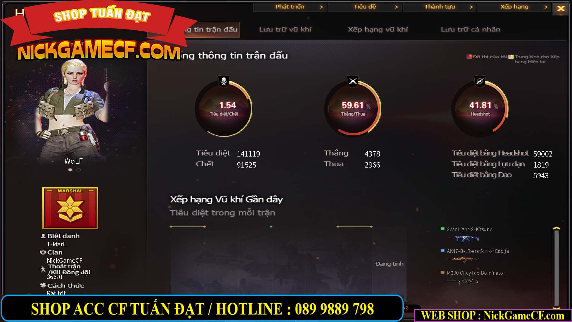MÃ CF13352 - GIÁ : 3650K - CHIẾN C4 XINH XINH - 32 VIP - VIP5