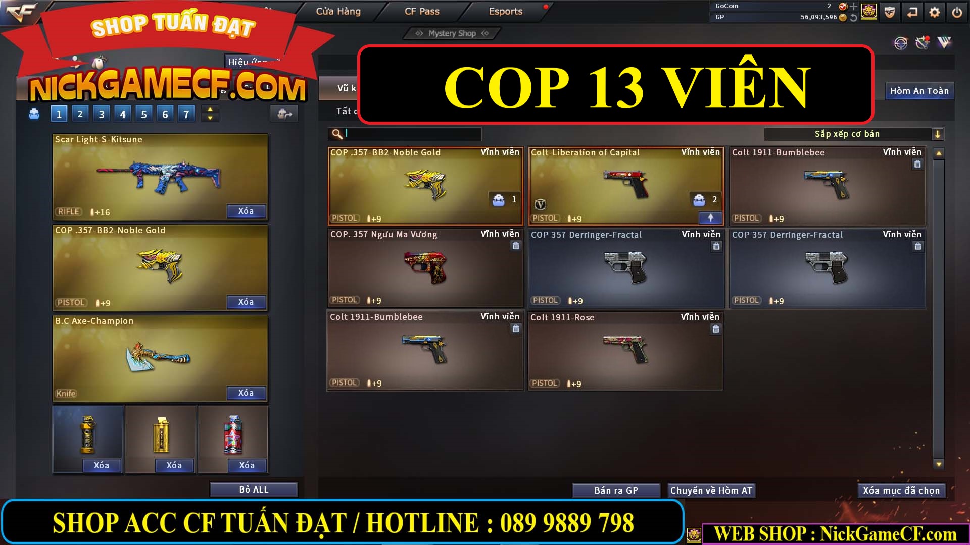 MÃ CF13354 - GIÁ : 3899K - CHIẾN C4 ĐẸP - 30 VIP - GẦN VIP4