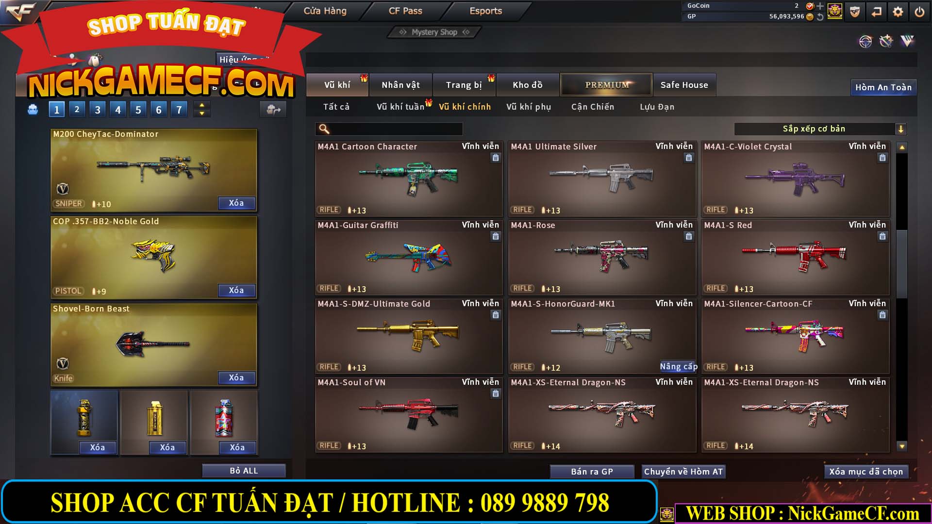 MÃ CF13354 - GIÁ : 3899K - CHIẾN C4 ĐẸP - 30 VIP - GẦN VIP4