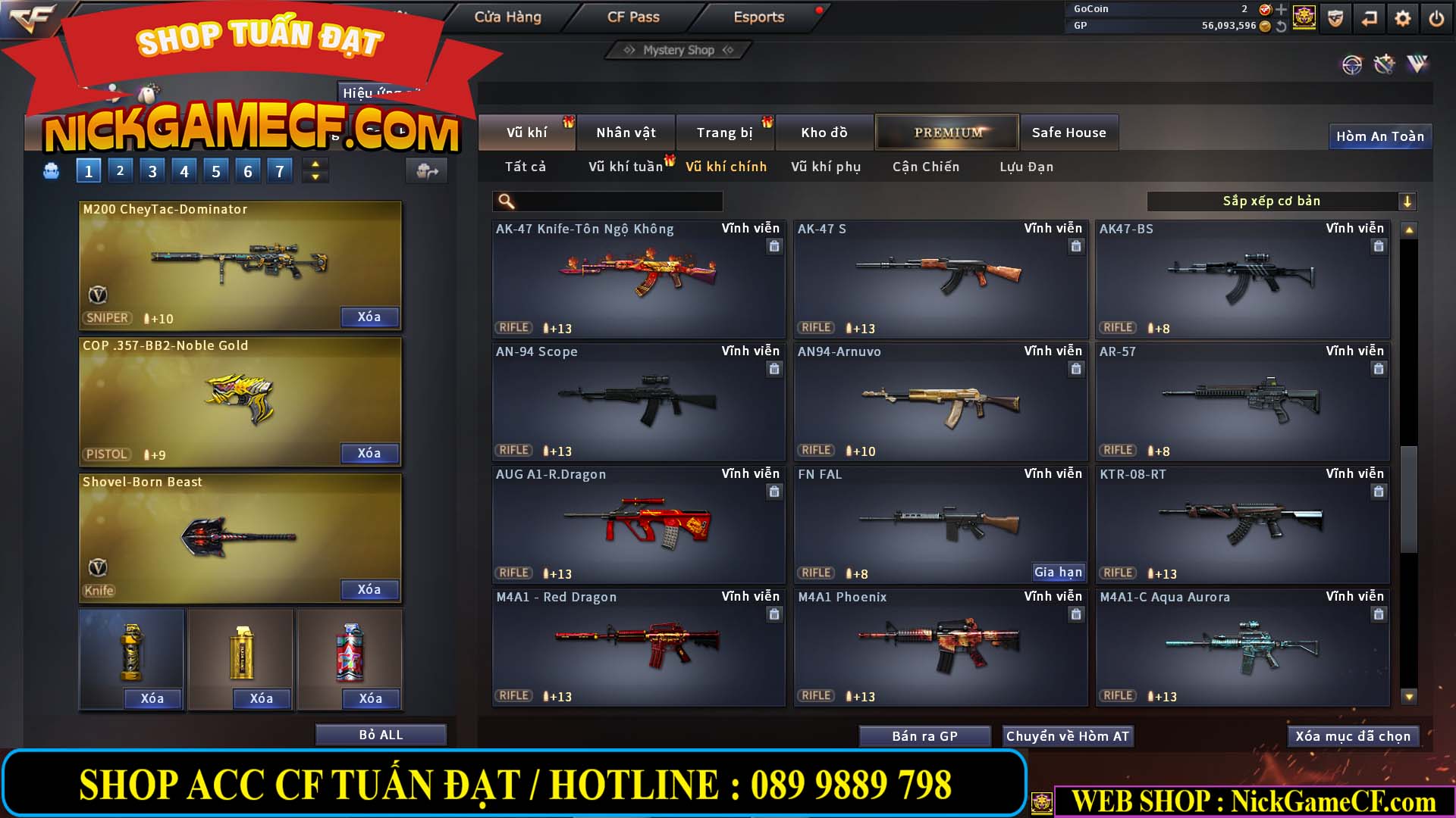 MÃ CF13354 - GIÁ : 3899K - CHIẾN C4 ĐẸP - 30 VIP - GẦN VIP4