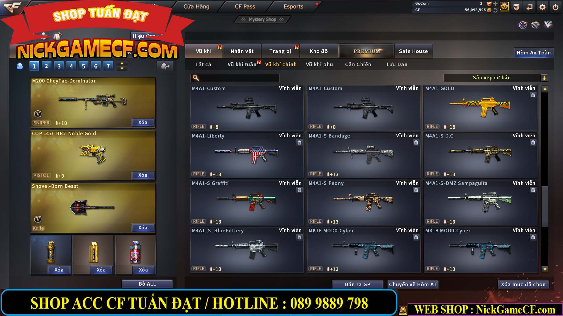 MÃ CF13354 - GIÁ : 3899K - CHIẾN C4 ĐẸP - 30 VIP - GẦN VIP4