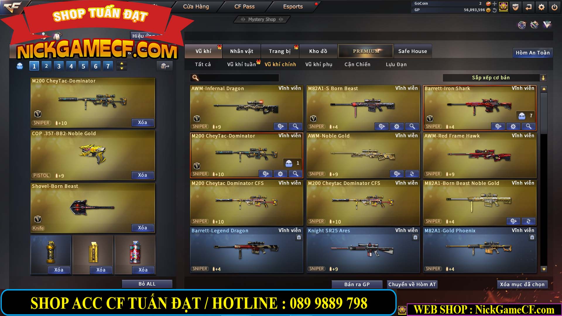 MÃ CF13354 - GIÁ : 3899K - CHIẾN C4 ĐẸP - 30 VIP - GẦN VIP4