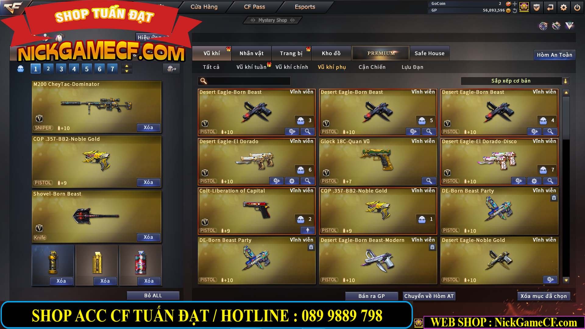 MÃ CF13354 - GIÁ : 3899K - CHIẾN C4 ĐẸP - 30 VIP - GẦN VIP4