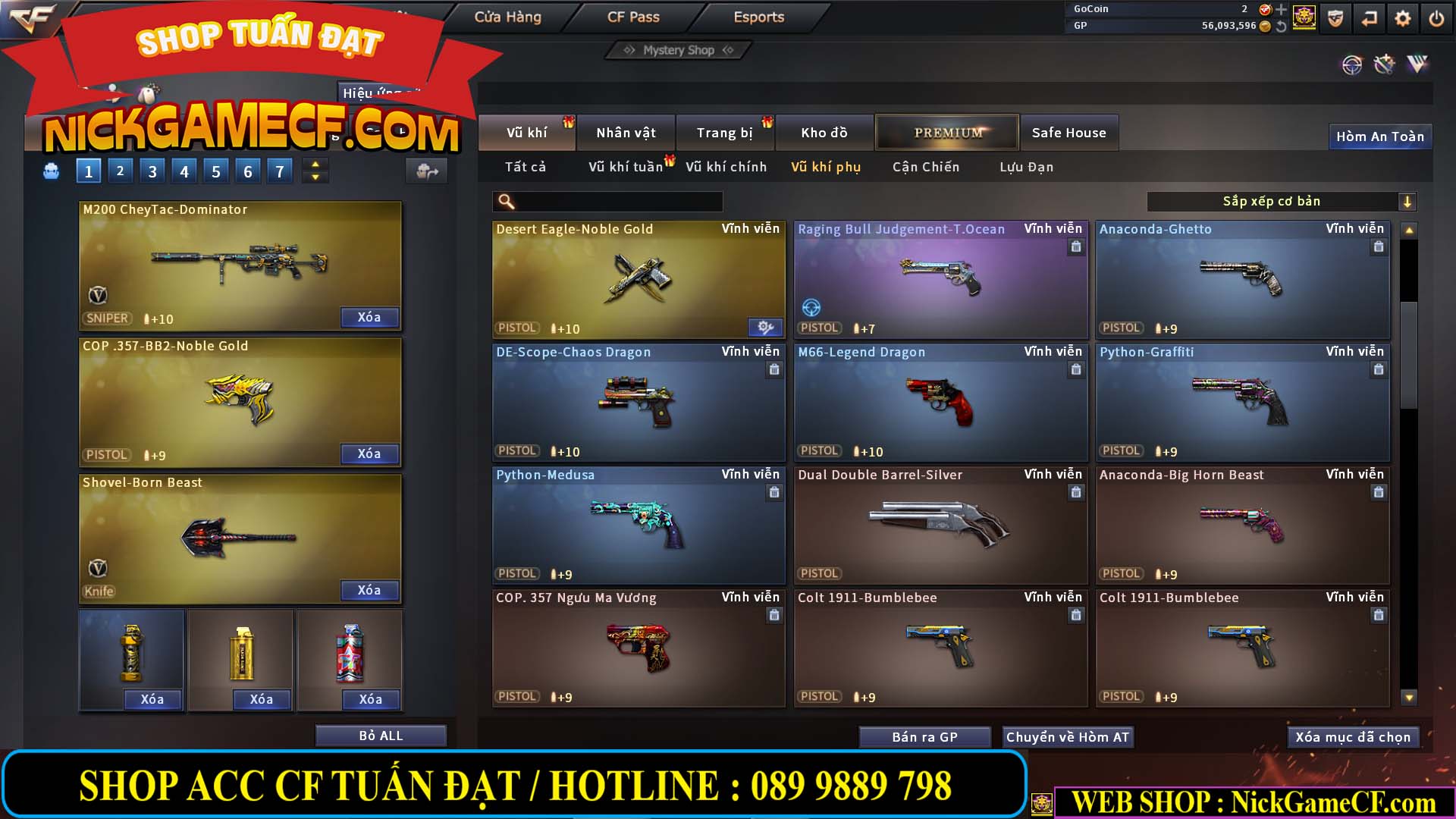 MÃ CF13354 - GIÁ : 3899K - CHIẾN C4 ĐẸP - 30 VIP - GẦN VIP4
