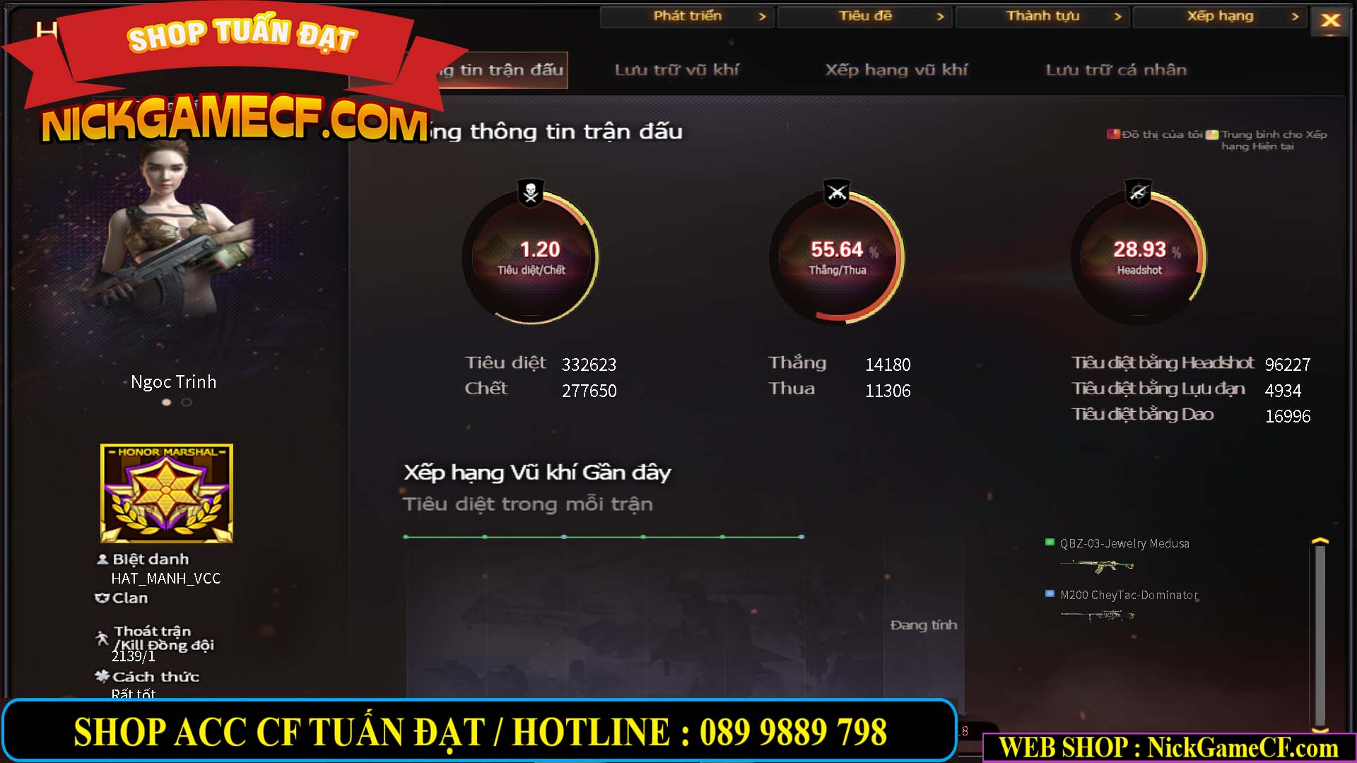 MÃ CF13354 - GIÁ : 3899K - CHIẾN C4 ĐẸP - 30 VIP - GẦN VIP4