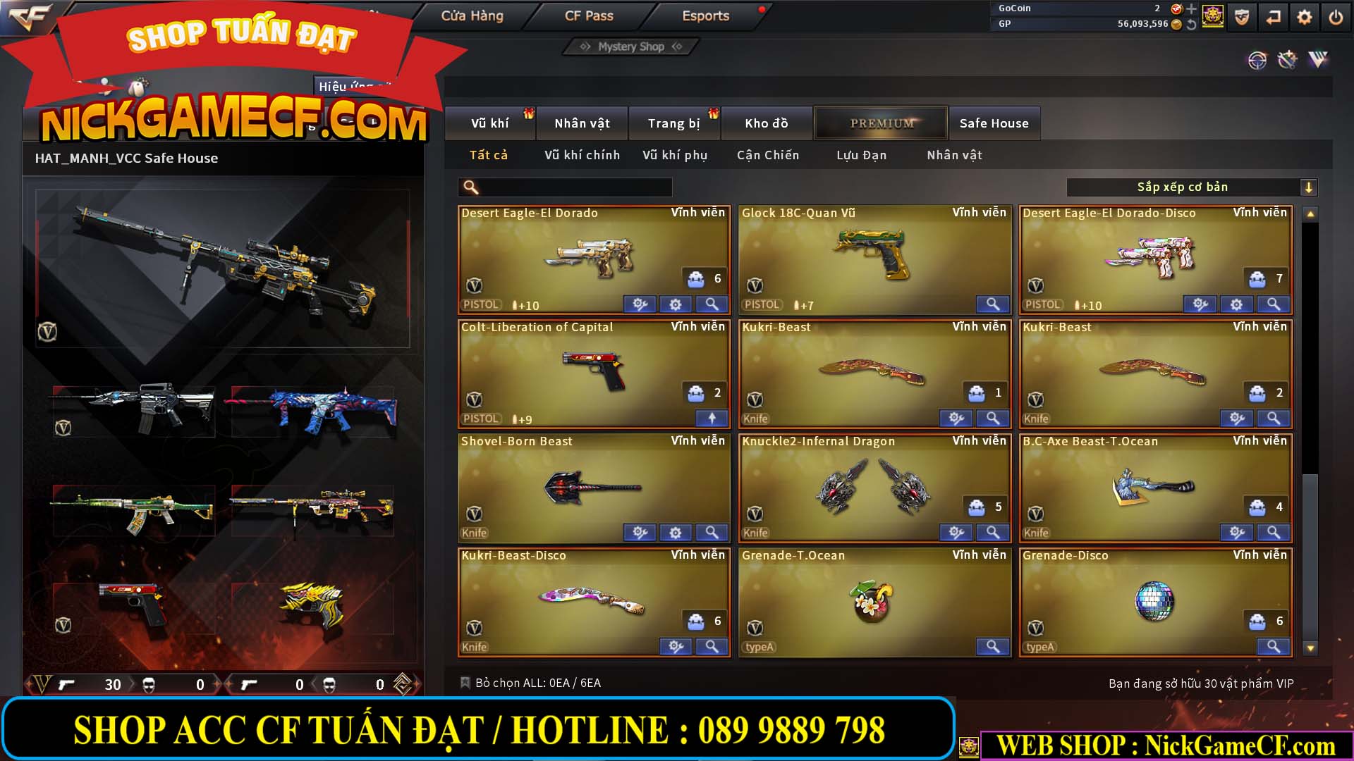 MÃ CF13354 - GIÁ : 3899K - CHIẾN C4 ĐẸP - 30 VIP - GẦN VIP4