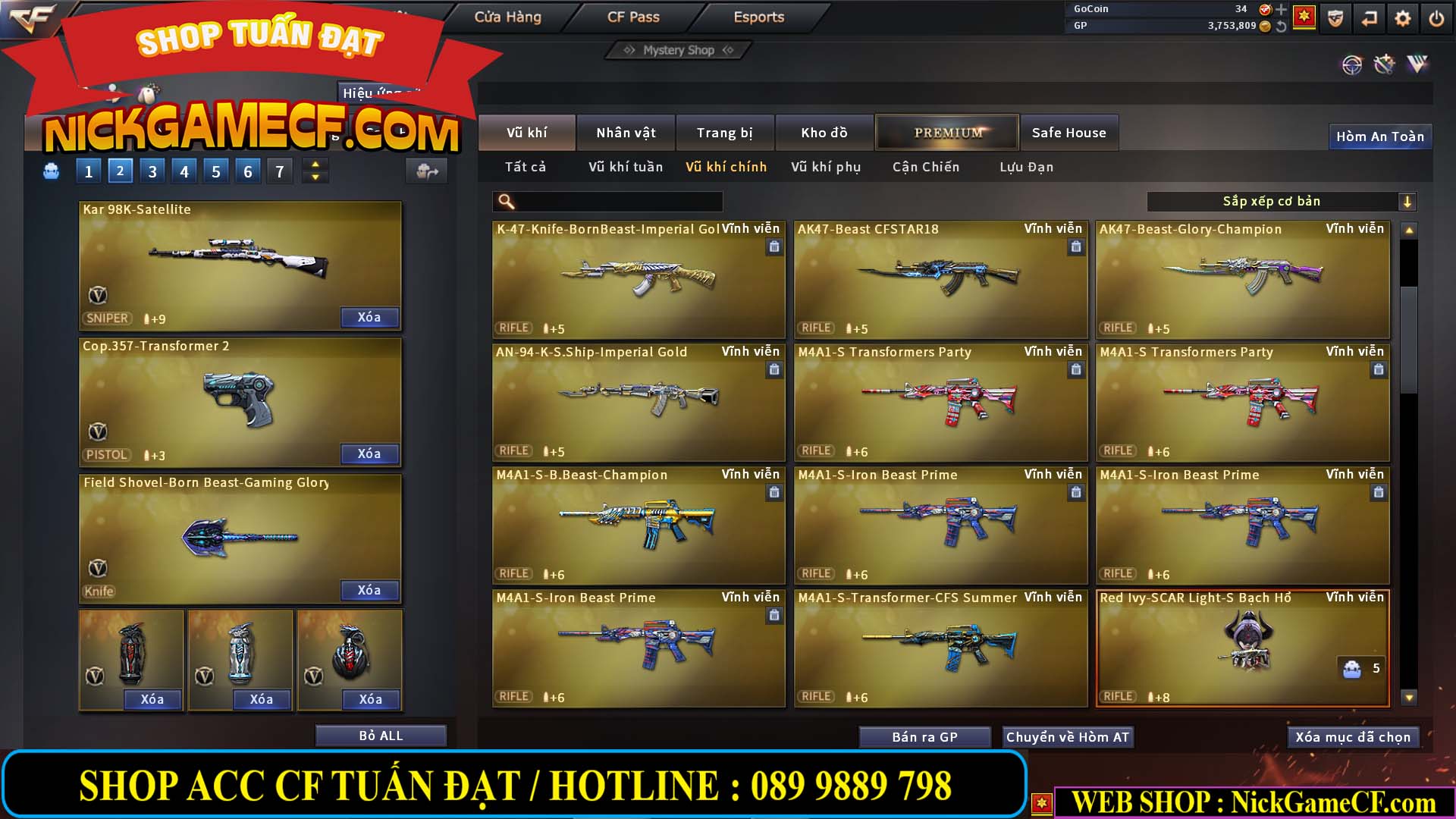 MÃ CF13366 - GIÁ : 4350K - CHIẾN C4 XINH - SNIP XỊN - 22 VIP - VIP6