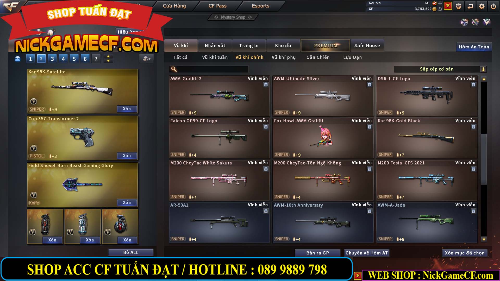 MÃ CF13366 - GIÁ : 4350K - CHIẾN C4 XINH - SNIP XỊN - 22 VIP - VIP6