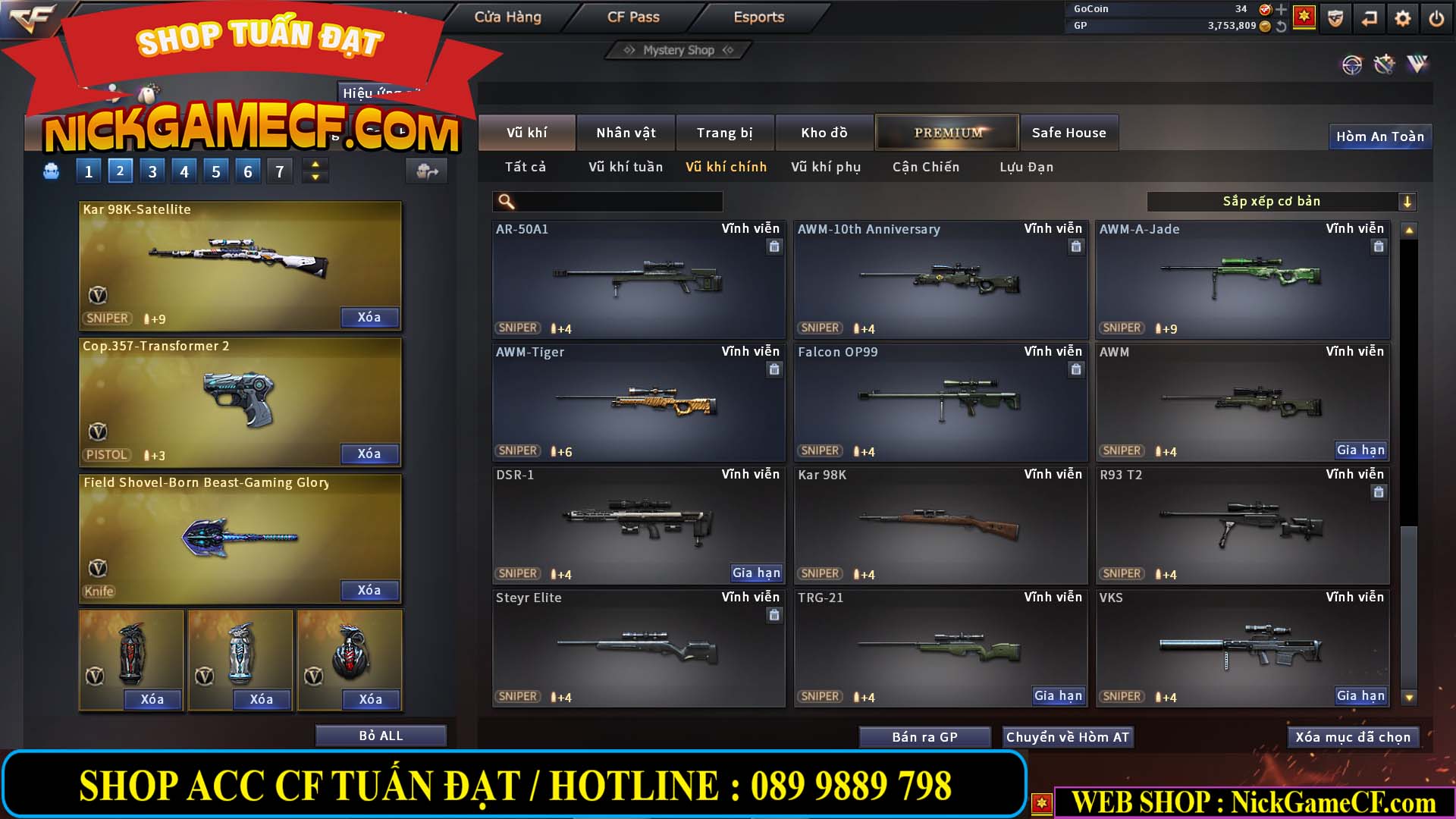 MÃ CF13366 - GIÁ : 4350K - CHIẾN C4 XINH - SNIP XỊN - 22 VIP - VIP6
