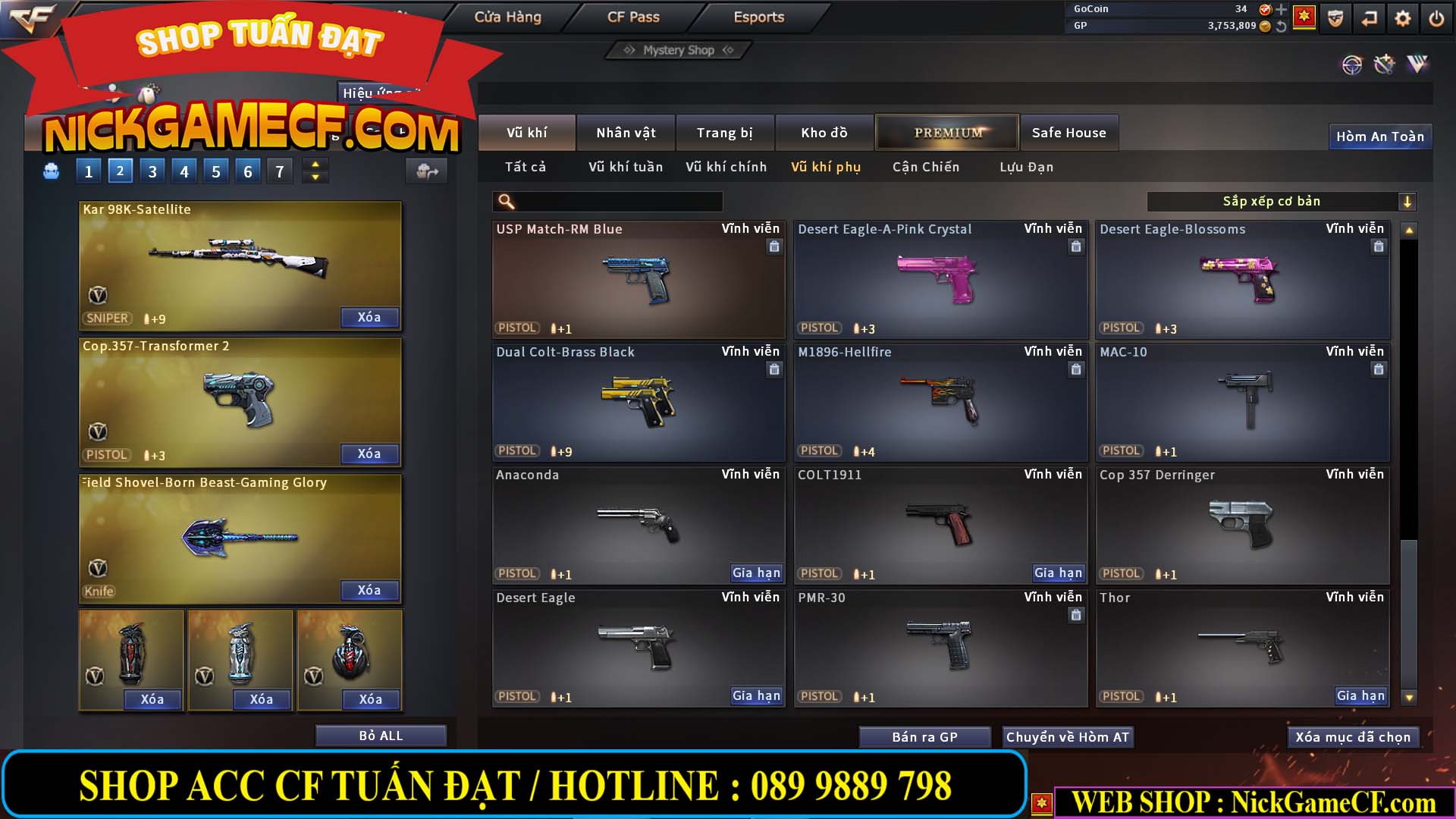 MÃ CF13366 - GIÁ : 4350K - CHIẾN C4 XINH - SNIP XỊN - 22 VIP - VIP6