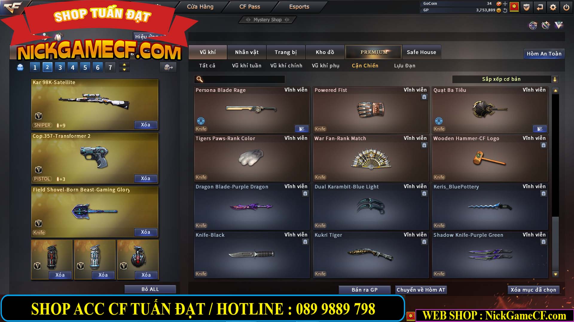 MÃ CF13366 - GIÁ : 4350K - CHIẾN C4 XINH - SNIP XỊN - 22 VIP - VIP6