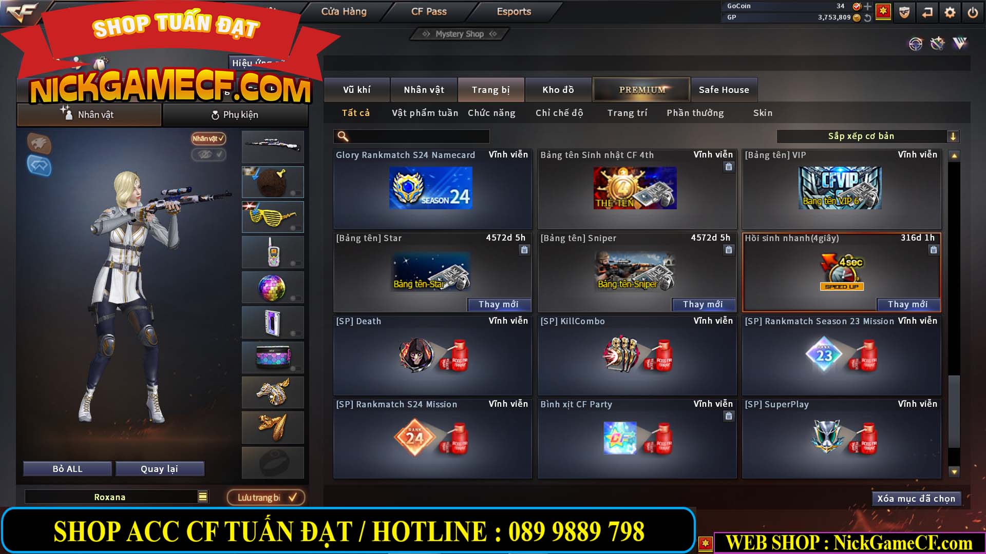 MÃ CF13366 - GIÁ : 4350K - CHIẾN C4 XINH - SNIP XỊN - 22 VIP - VIP6