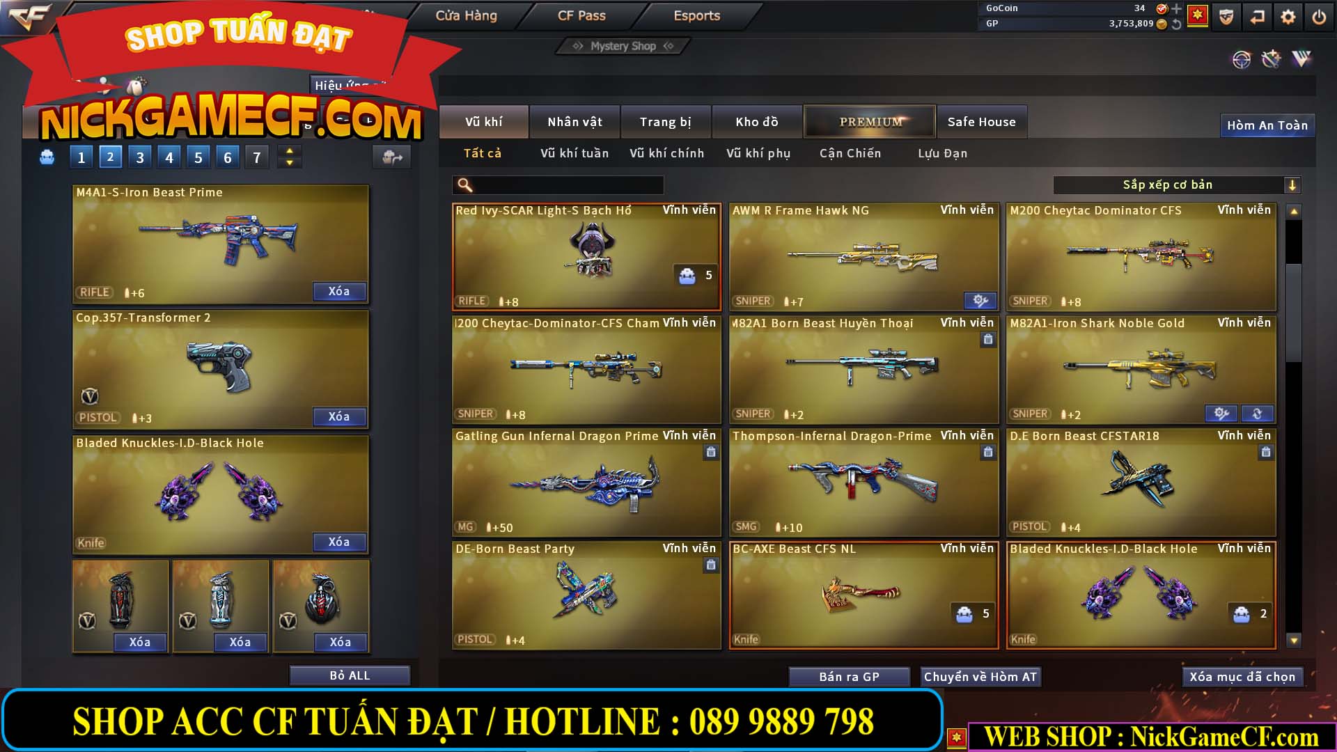 MÃ CF13366 - GIÁ : 4350K - CHIẾN C4 XINH - SNIP XỊN - 22 VIP - VIP6