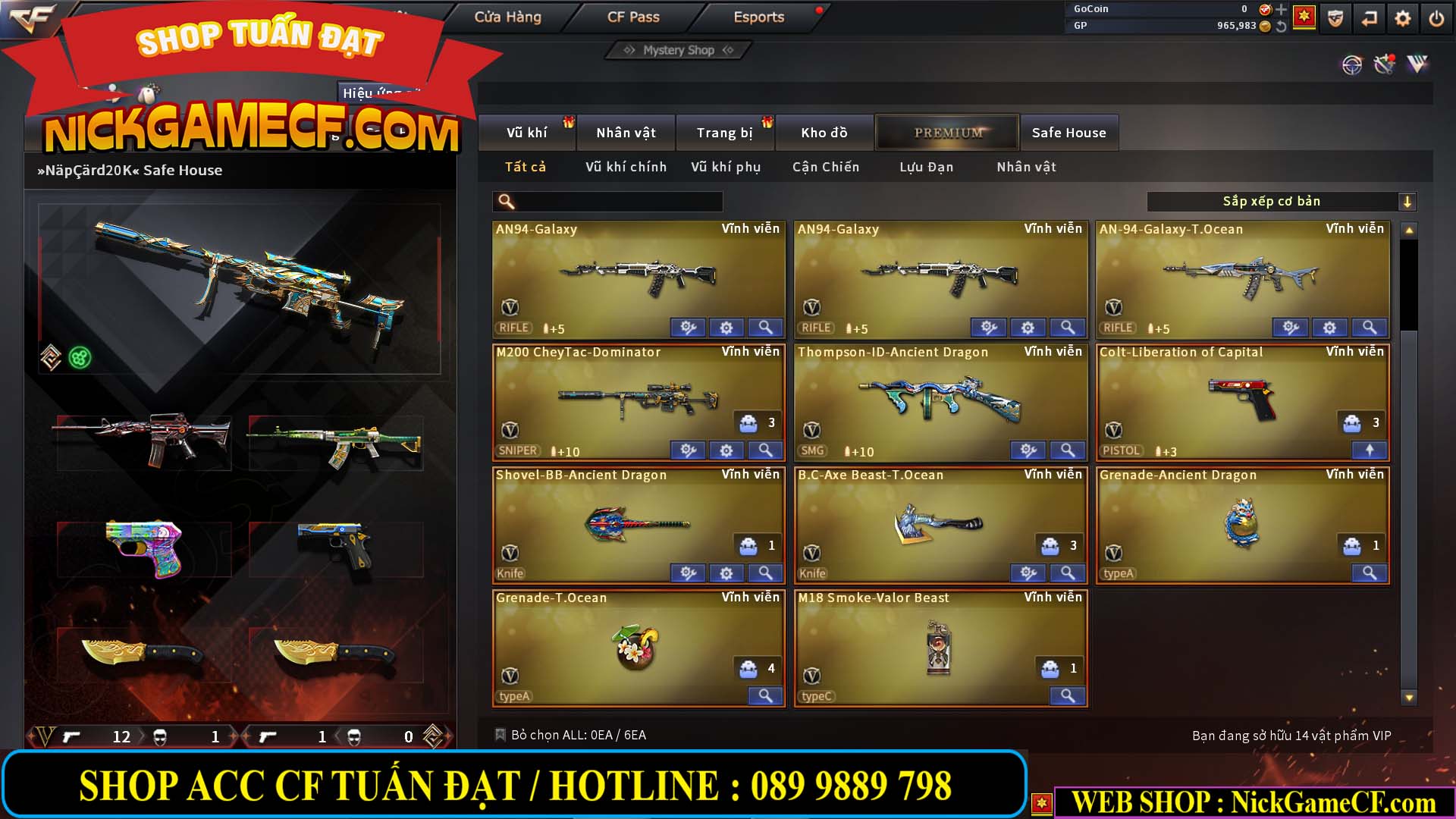 MÃ CF13373 - GIÁ : 2450K - CHIẾN C4 SIÊU XINH - 14 VIP - VIP4