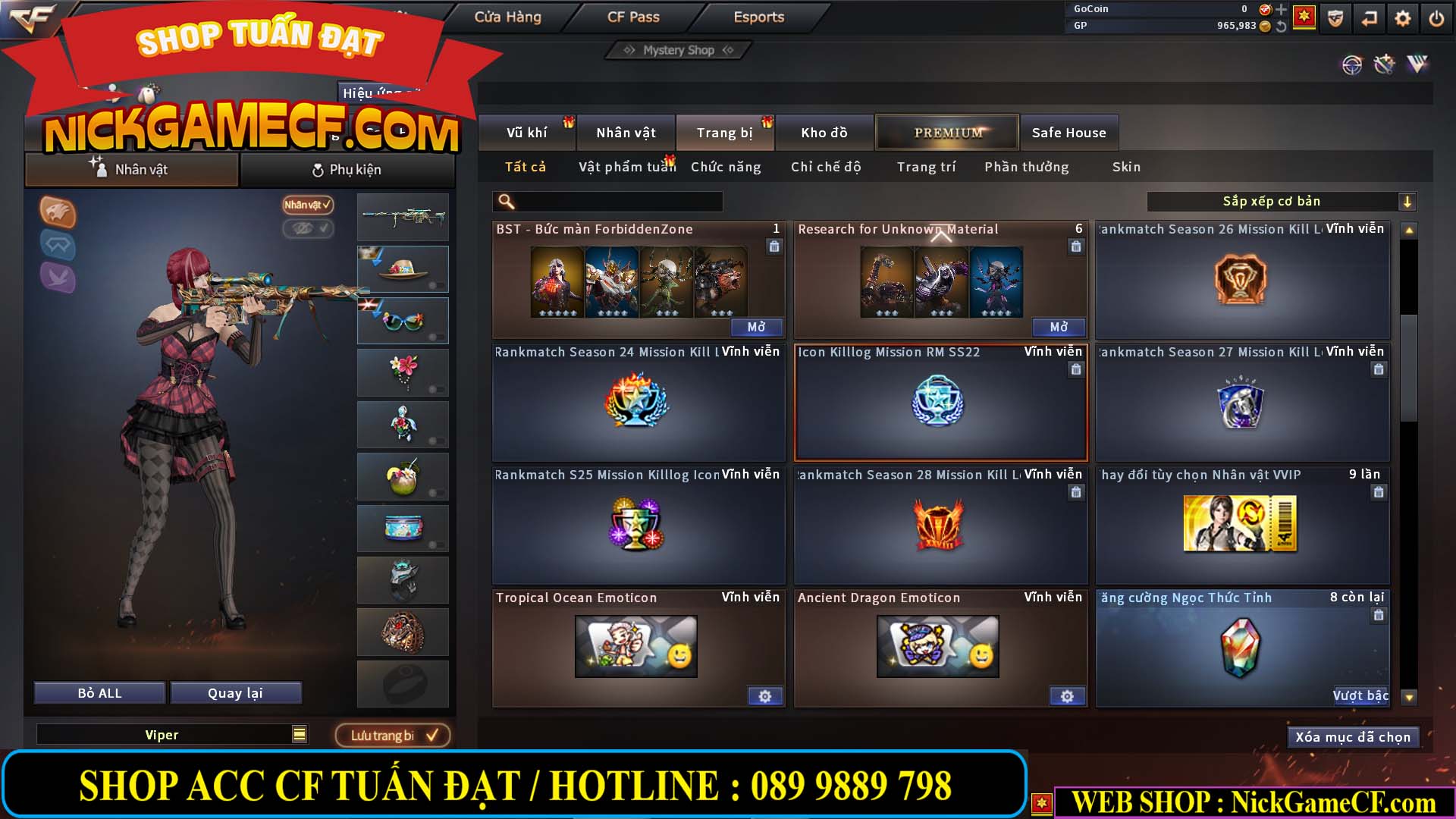 MÃ CF13373 - GIÁ : 2450K - CHIẾN C4 SIÊU XINH - 14 VIP - VIP4
