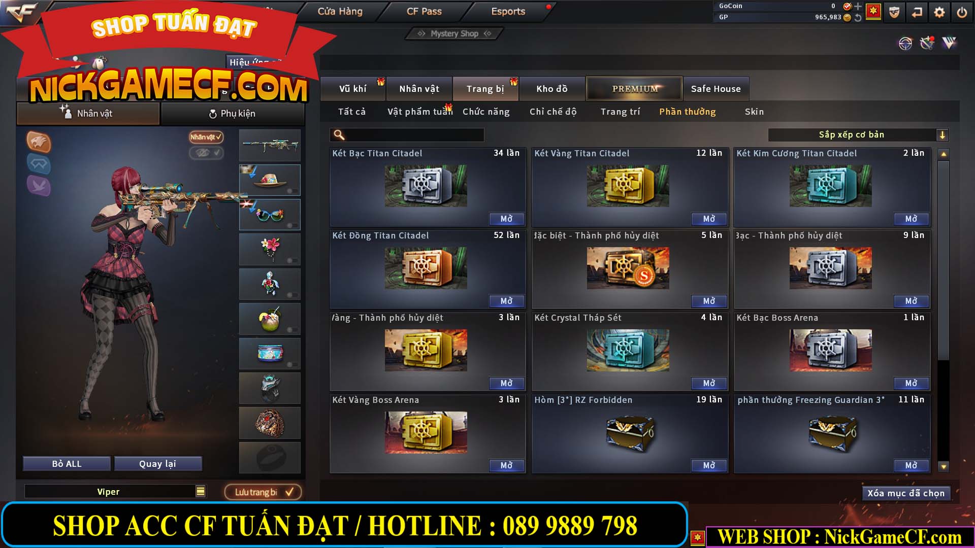 MÃ CF13373 - GIÁ : 2450K - CHIẾN C4 SIÊU XINH - 14 VIP - VIP4