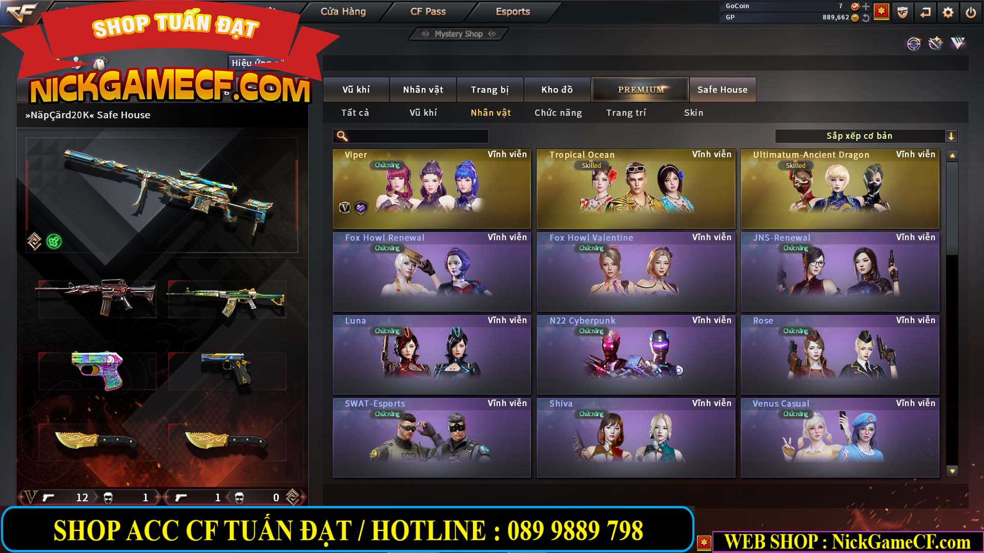 MÃ CF13373 - GIÁ : 2450K - CHIẾN C4 SIÊU XINH - 14 VIP - VIP4