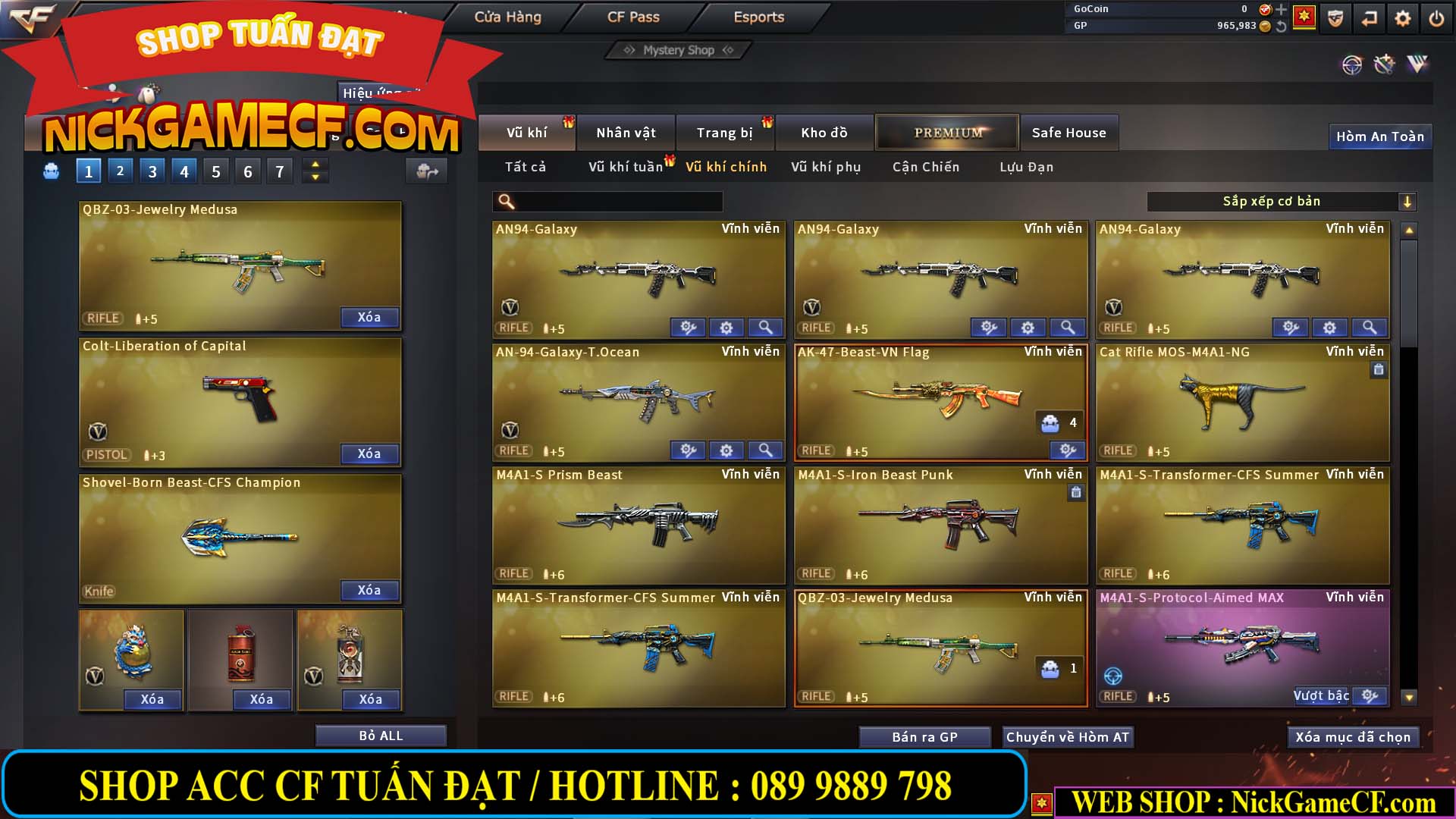 MÃ CF13373 - GIÁ : 2450K - CHIẾN C4 SIÊU XINH - 14 VIP - VIP4