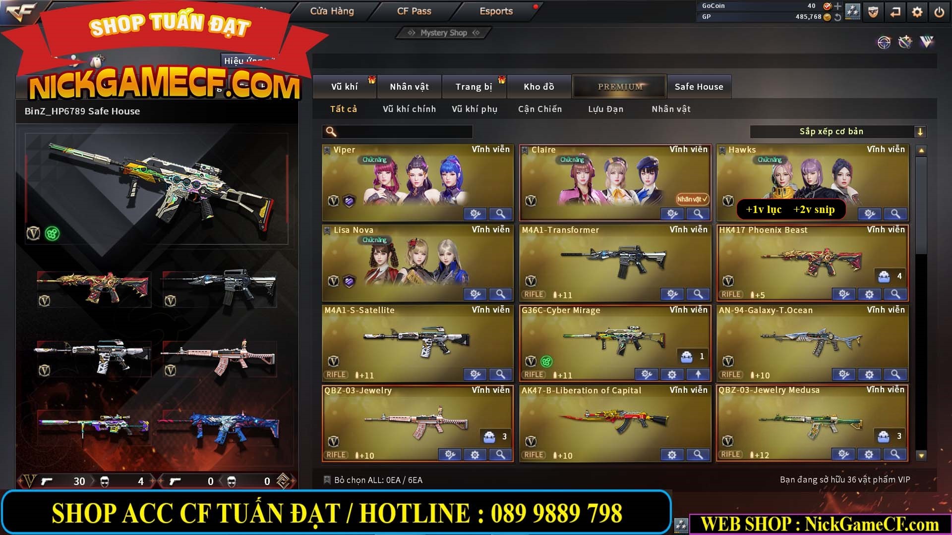MÃ CF13378 - GIÁ : 5M2 - CHIẾN C4 ĐẸP XINH - 36 VIP - VIP7
