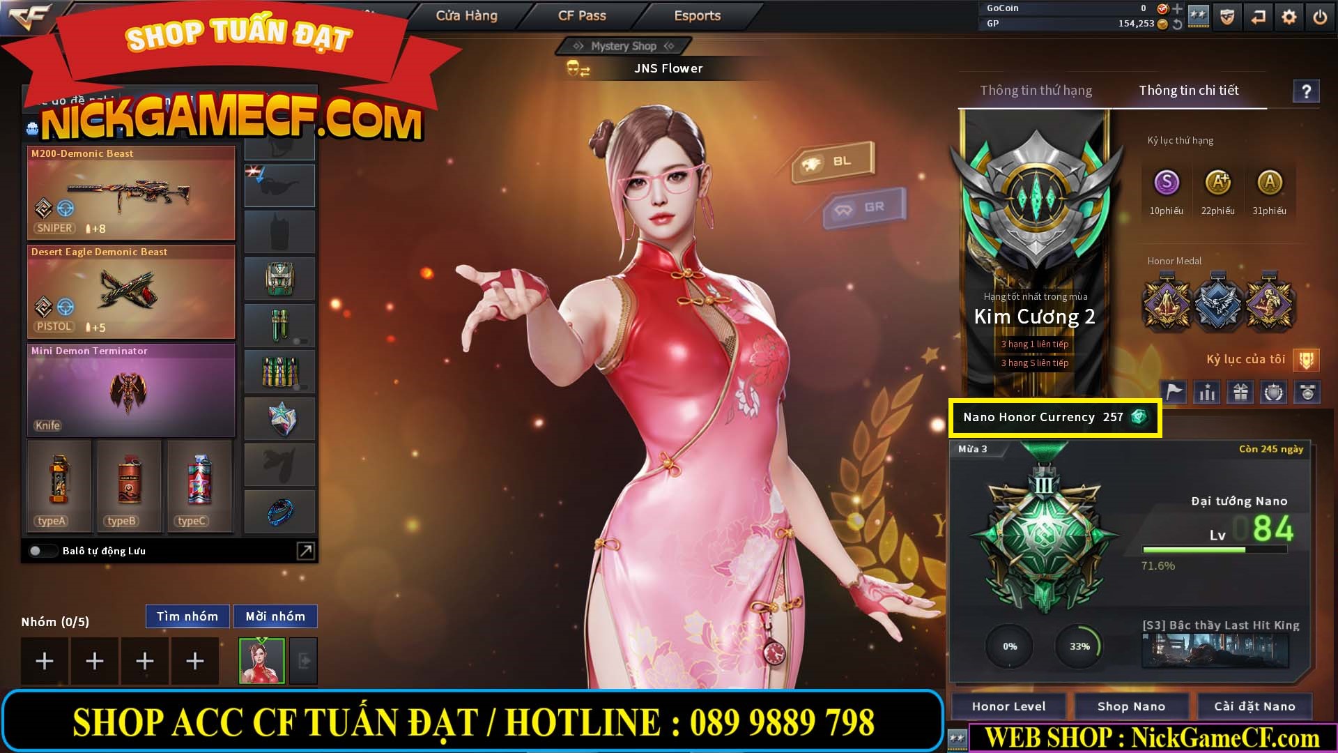 MÃ CF13385 - GIÁ : 2750K - SIÊU HOT - COMBO DEMONIC - VIP2